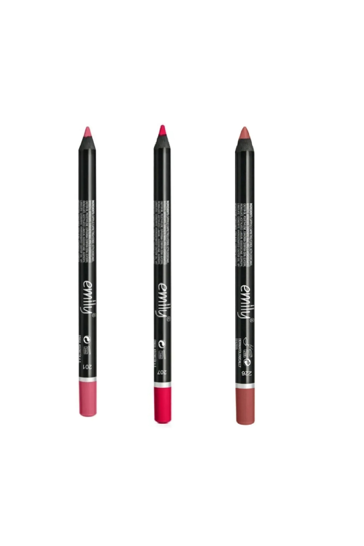 EMİLY 3'LÜ DUDAK KALEMİ NO: 201-207-226