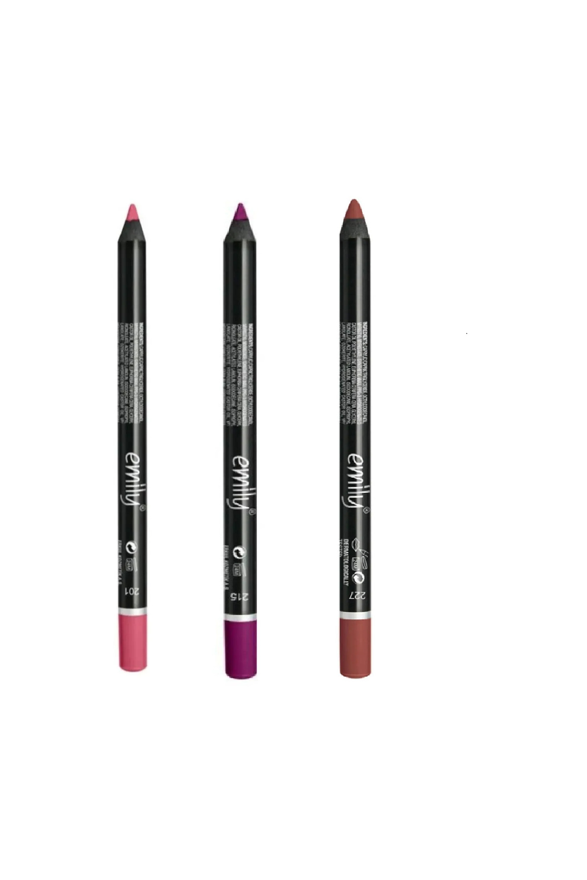 EMİLY 3'LÜ DUDAK KALEMİ NO: 201-215-227