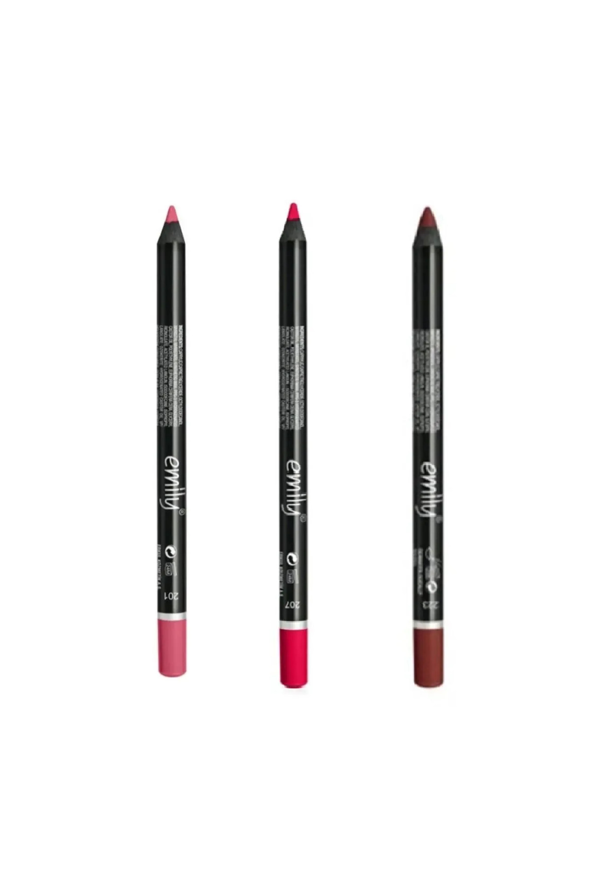 EMİLY 3'LÜ DUDAK KALEMİ NO: 201-207-223