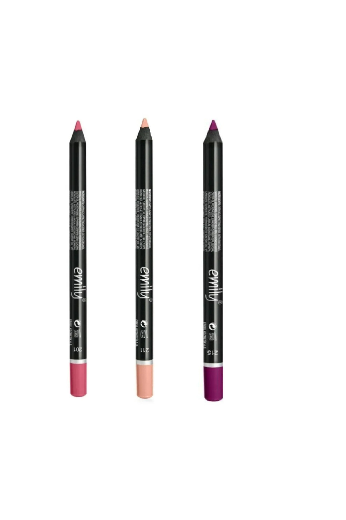 EMİLY 3'LÜ DUDAK KALEMİ NO: 201-211-215