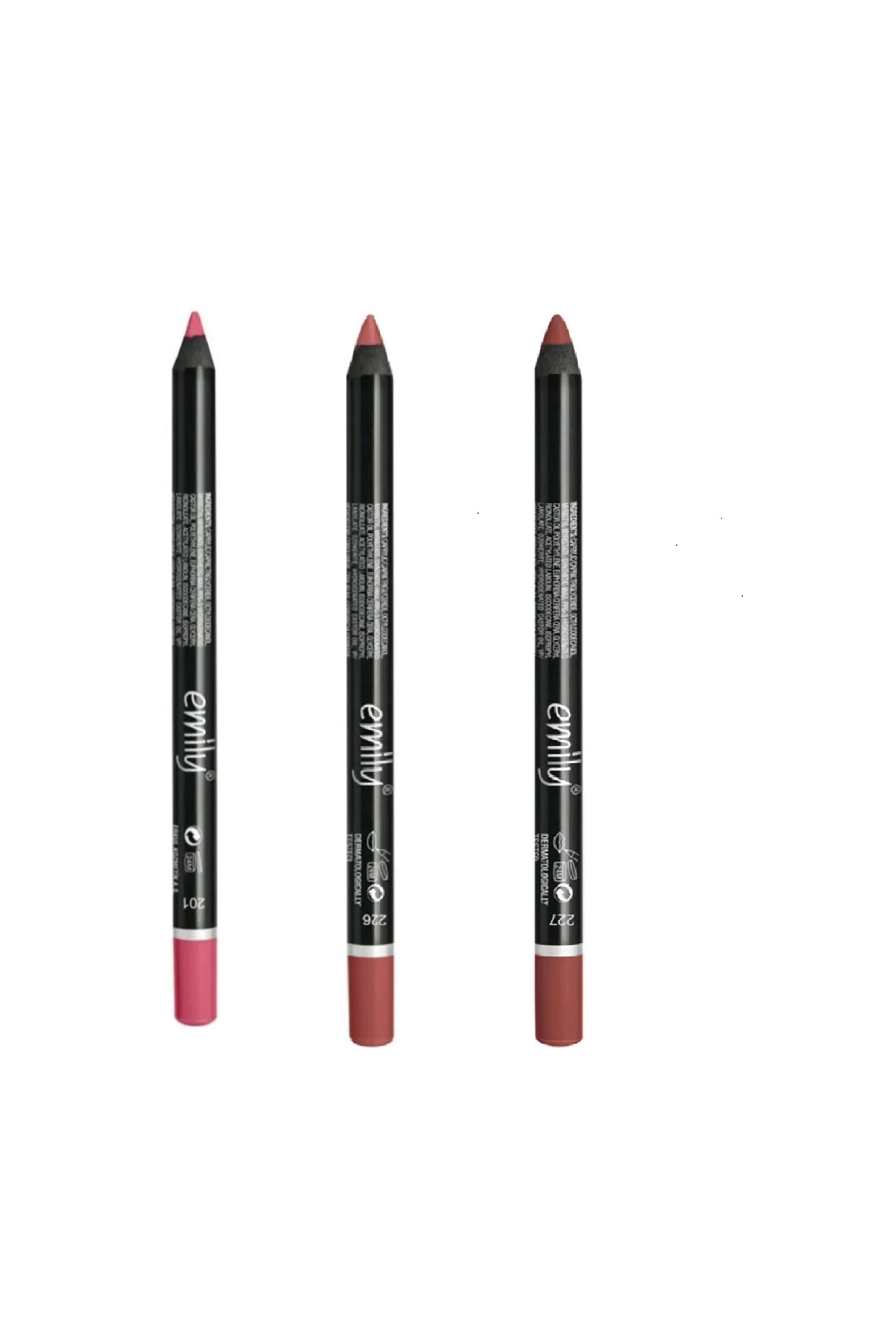 EMİLY 3'LÜ DUDAK KALEMİ NO: 201-226-227