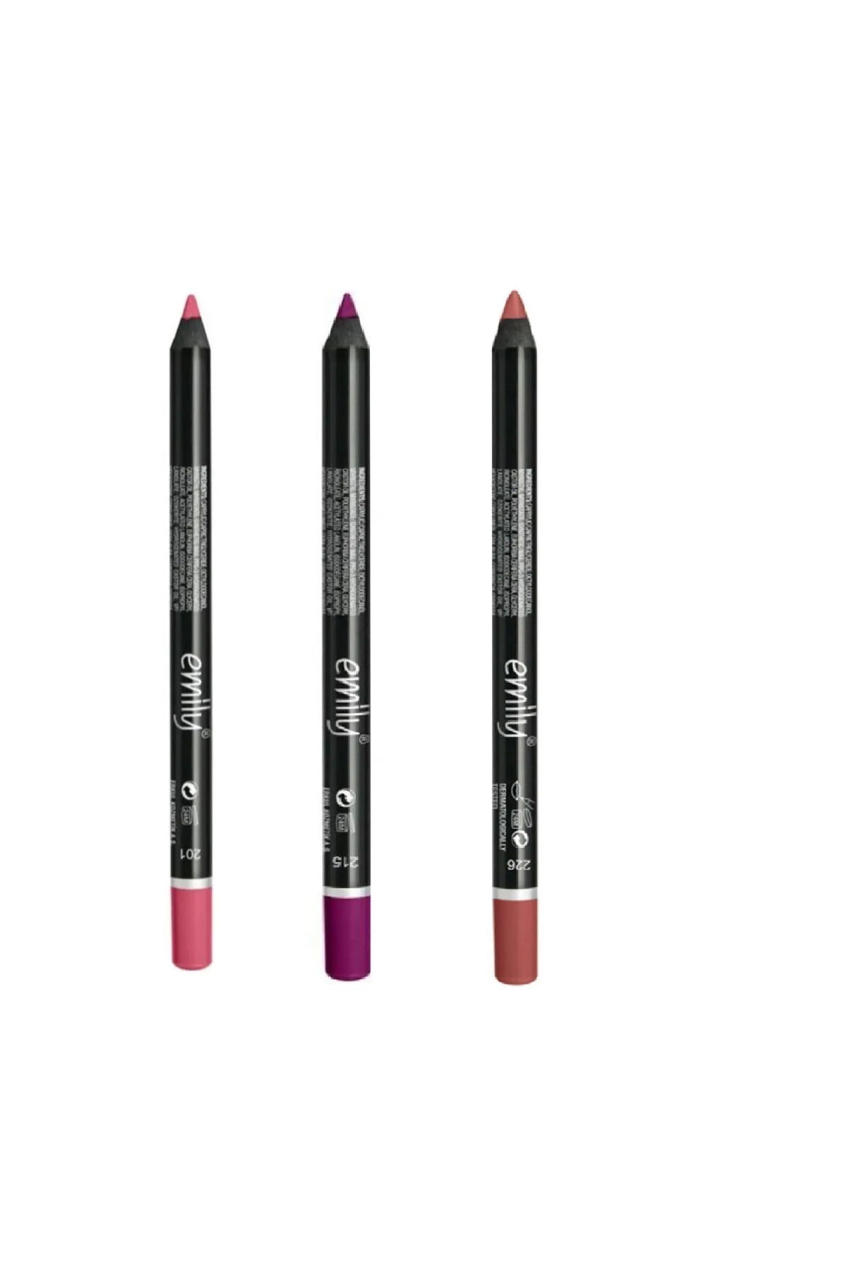 EMİLY 3'LÜ DUDAK KALEMİ NO: 201-215-226