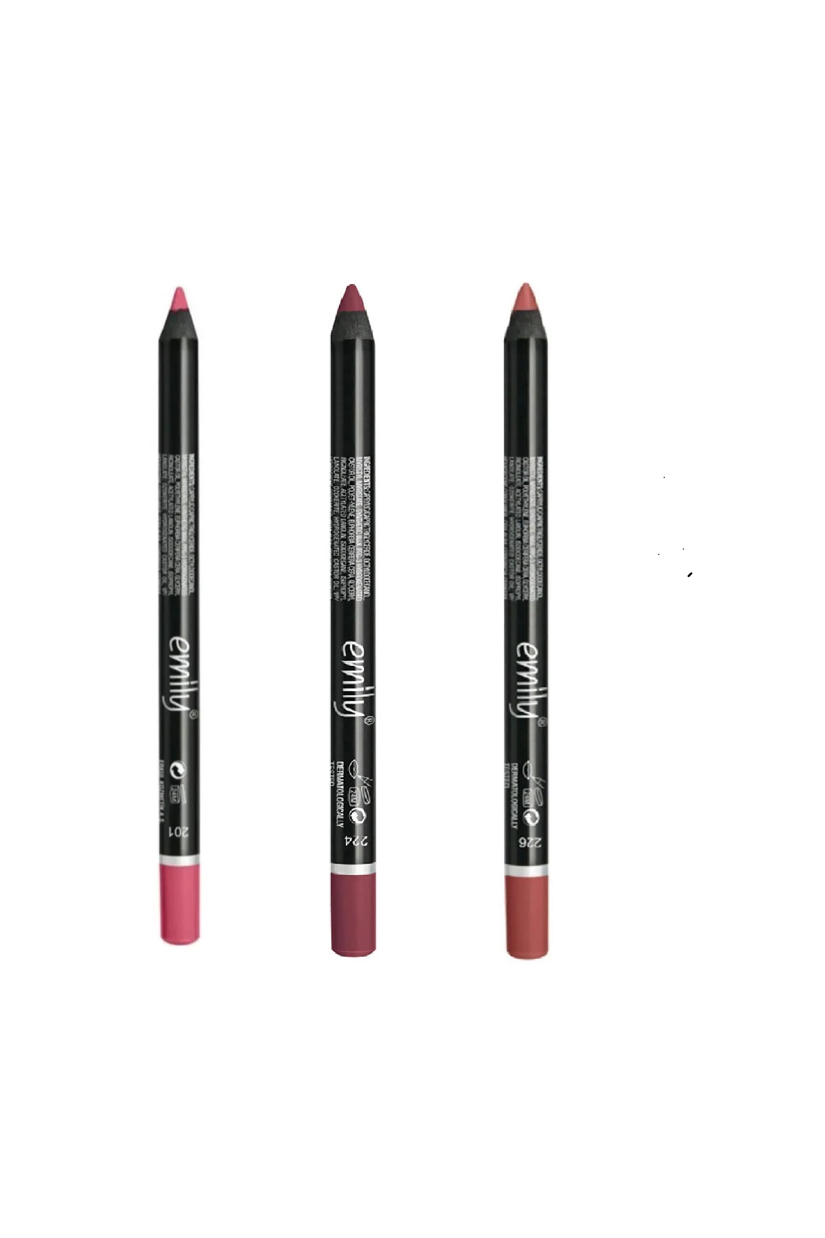 EMİLY 3'LÜ DUDAK KALEMİ NO: 201-224-226