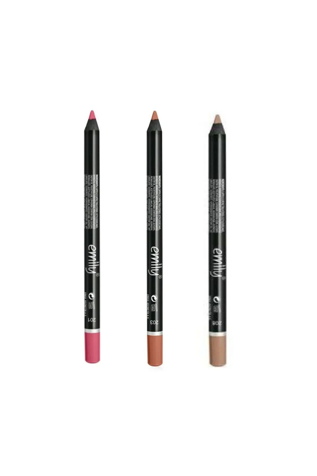 Emily Emily 3'Lü Dudak Kalemi No: 201-203-208