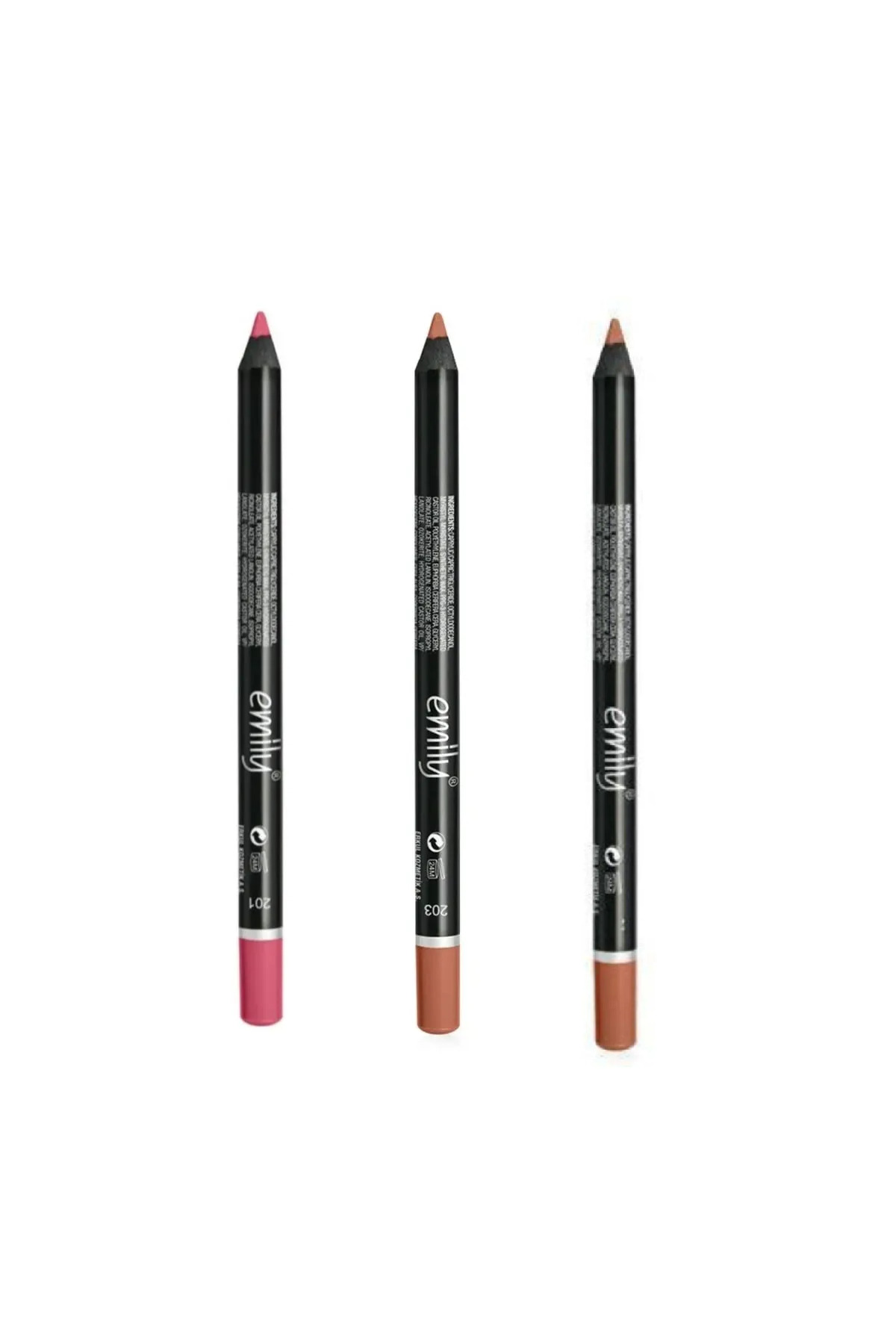 EMİLY 3'LÜ DUDAK KALEMİ NO: 201-203-222