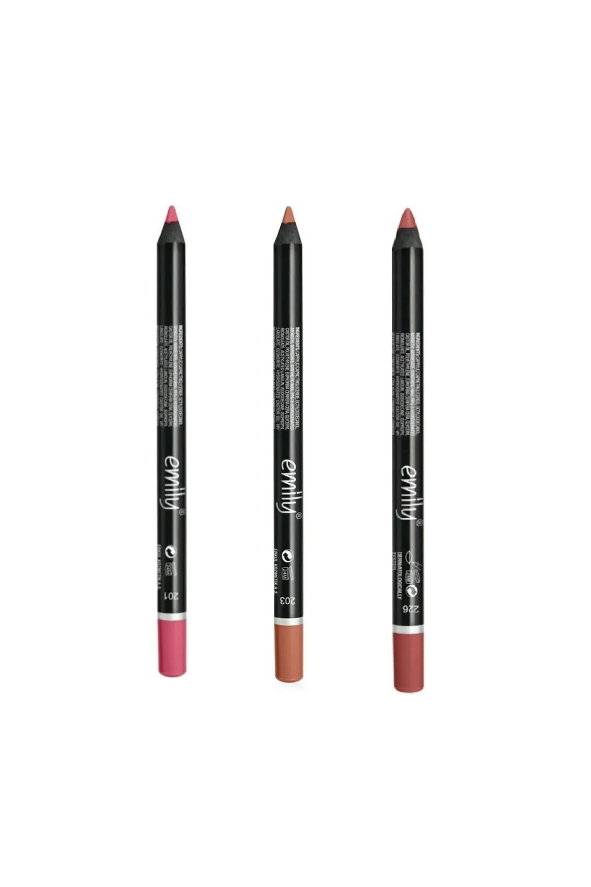 EMİLY 3'LÜ DUDAK KALEMİ NO: 201-203-226