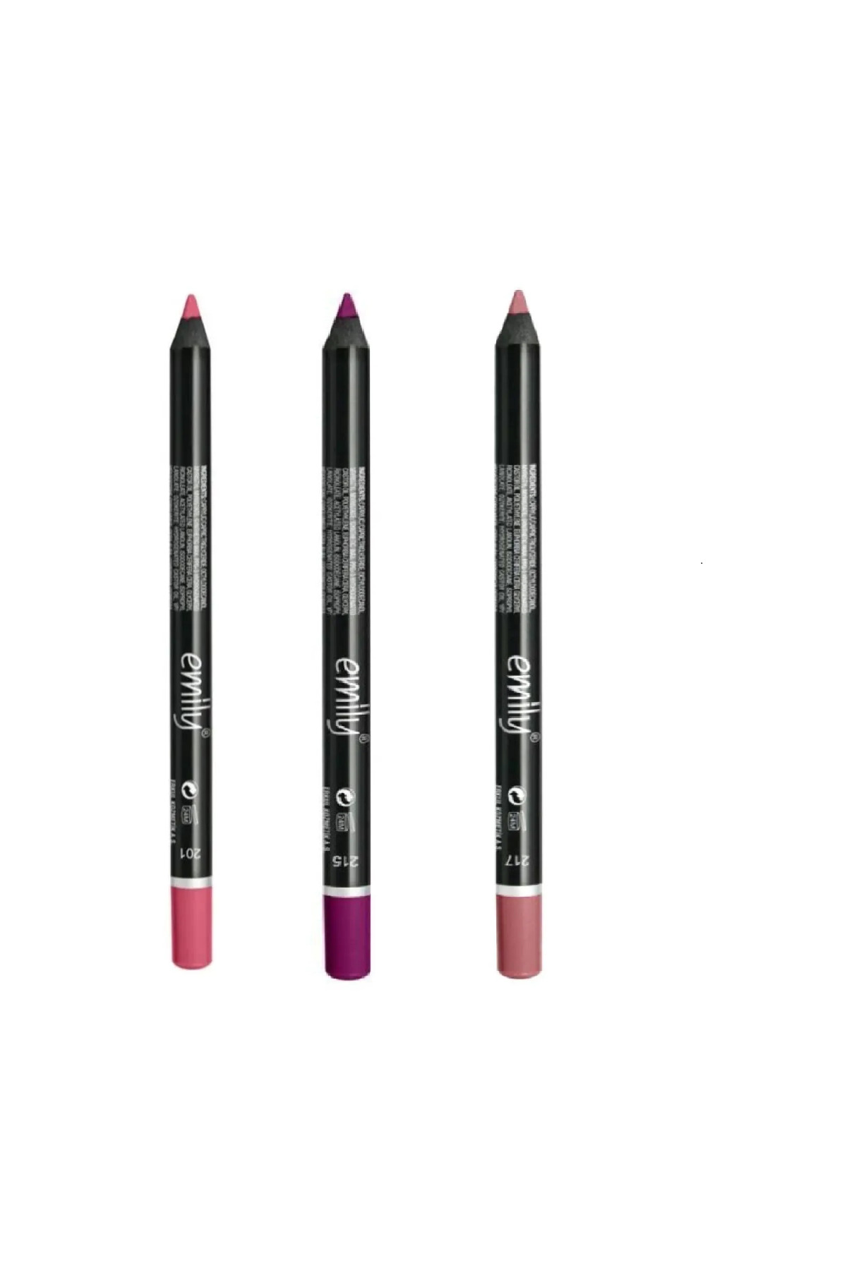 EMİLY 3'LÜ DUDAK KALEMİ NO: 201-215-217