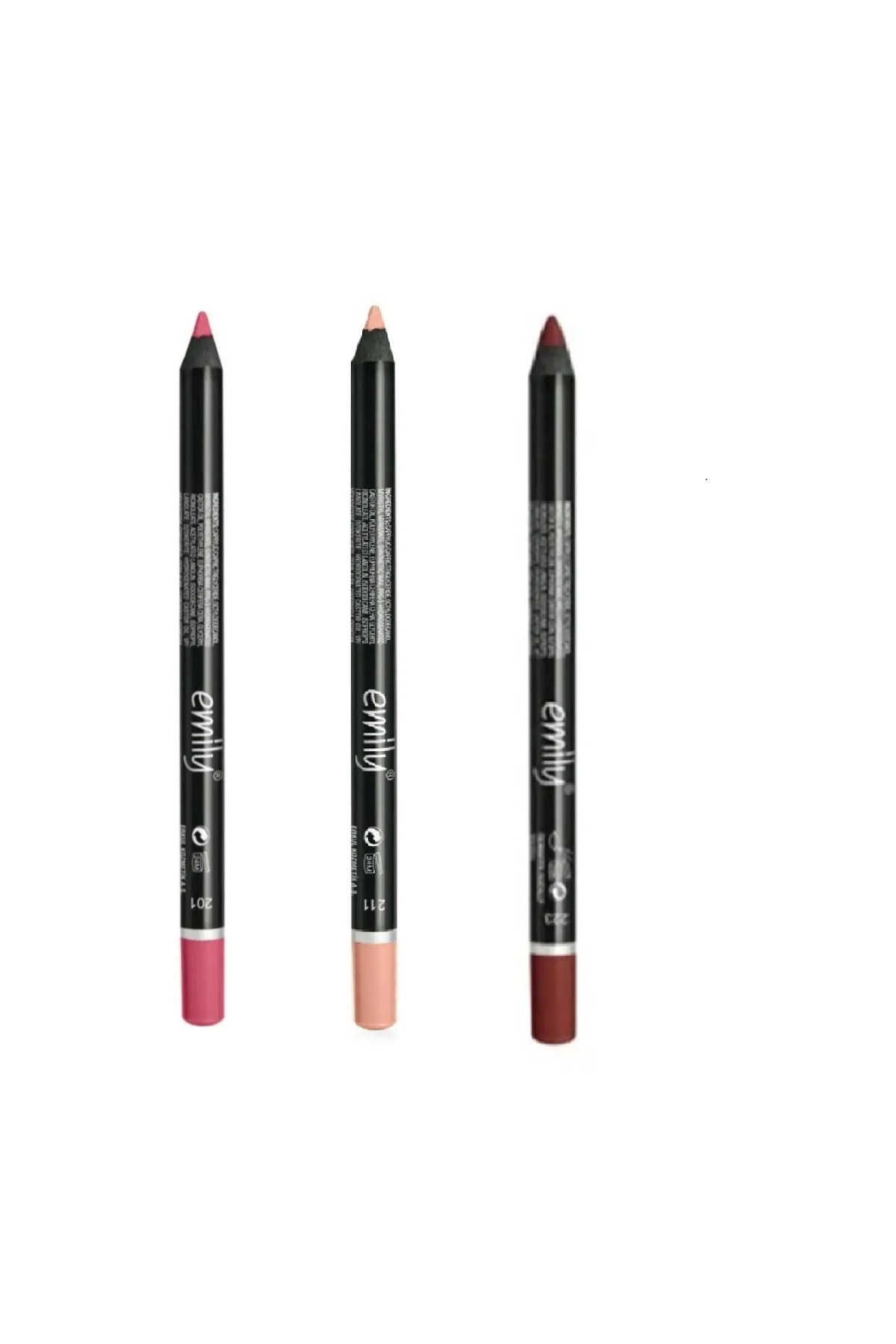 EMİLY 3'LÜ DUDAK KALEMİ NO: 201-211-223
