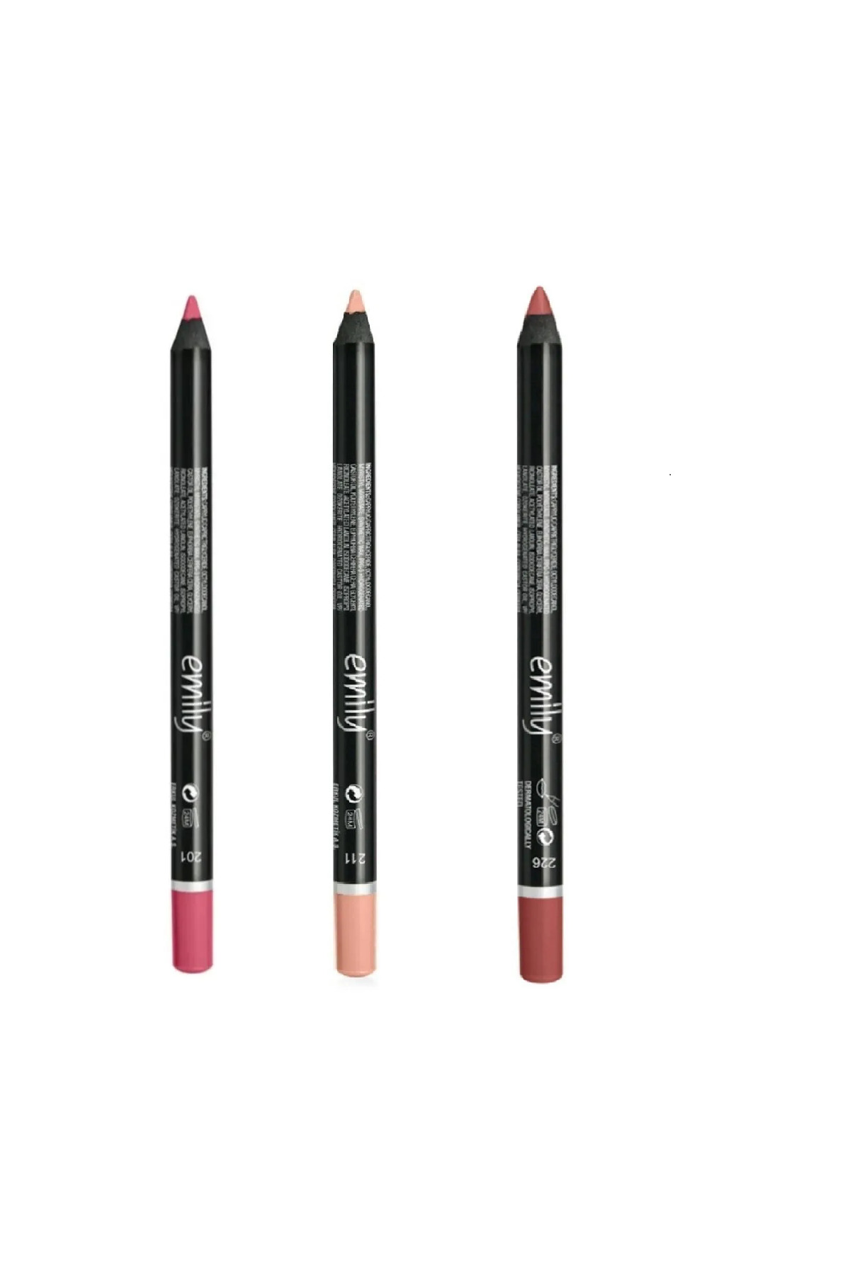 EMİLY 3'LÜ DUDAK KALEMİ NO: 201-211-226
