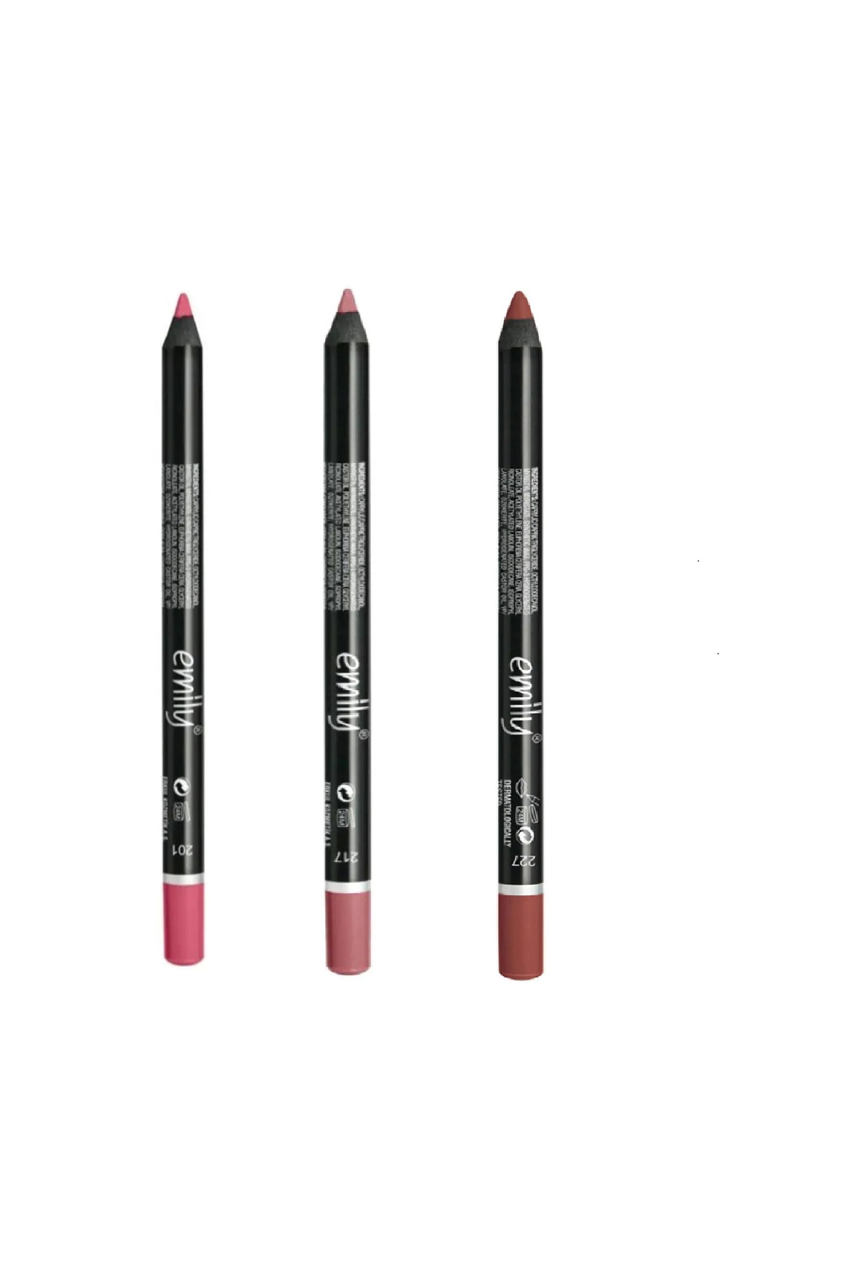EMİLY 3'LÜ DUDAK KALEMİ NO: 201-217-227