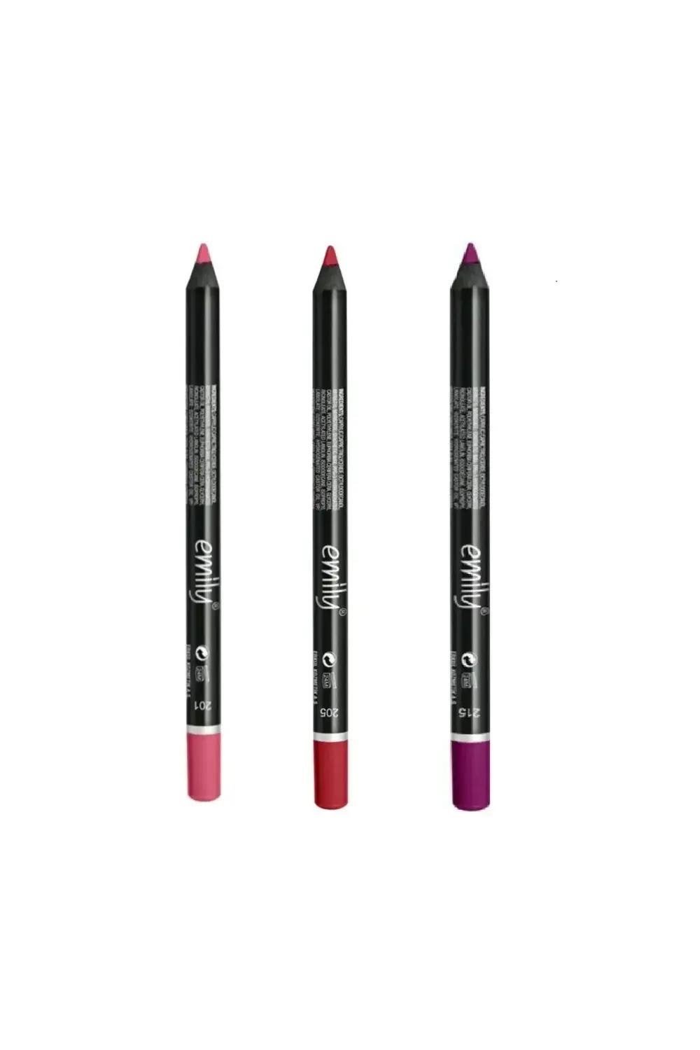 EMİLY 3'LÜ DUDAK KALEMİ NO: 201-205-215