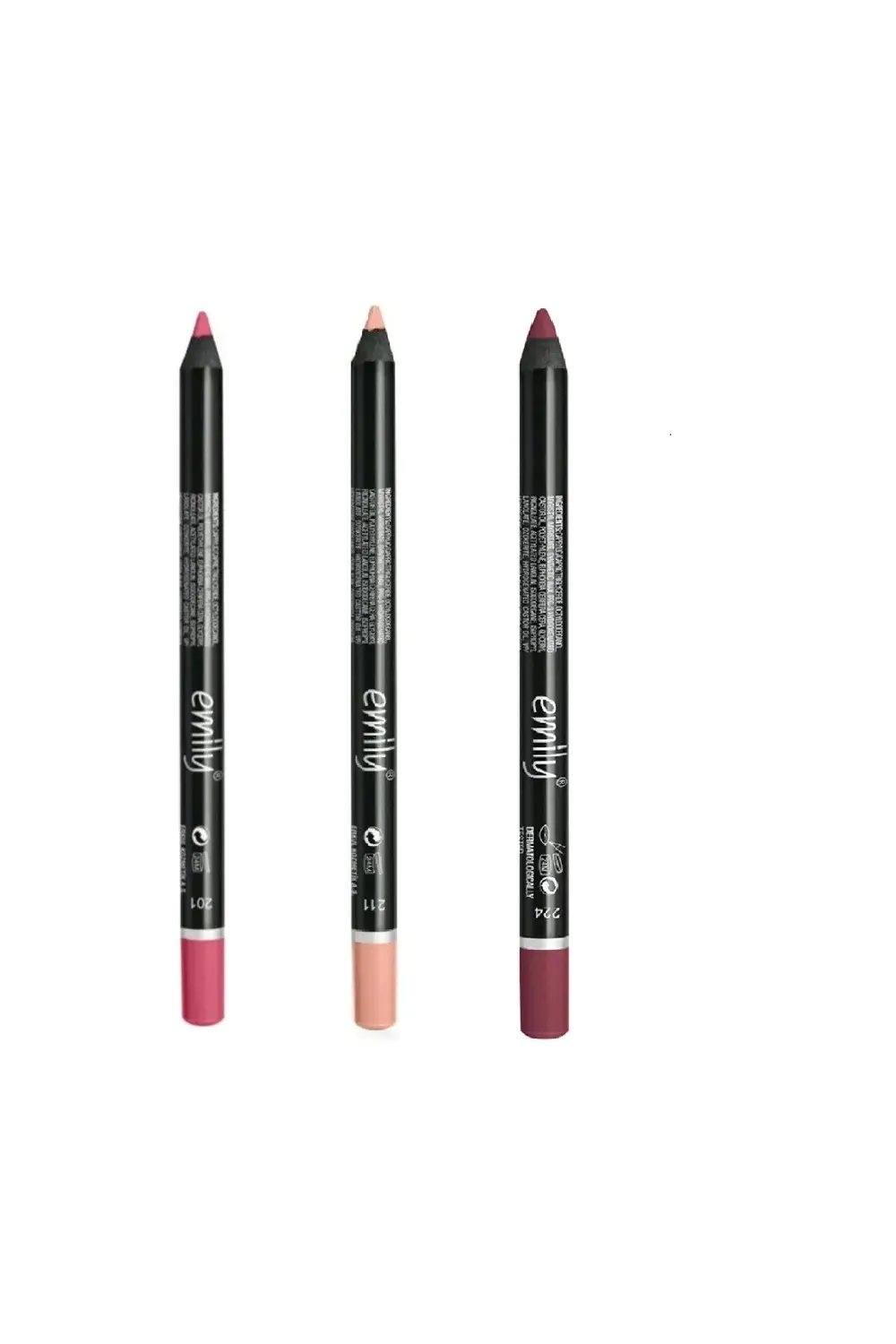 EMİLY 3'LÜ DUDAK KALEMİ NO: 201-211-224