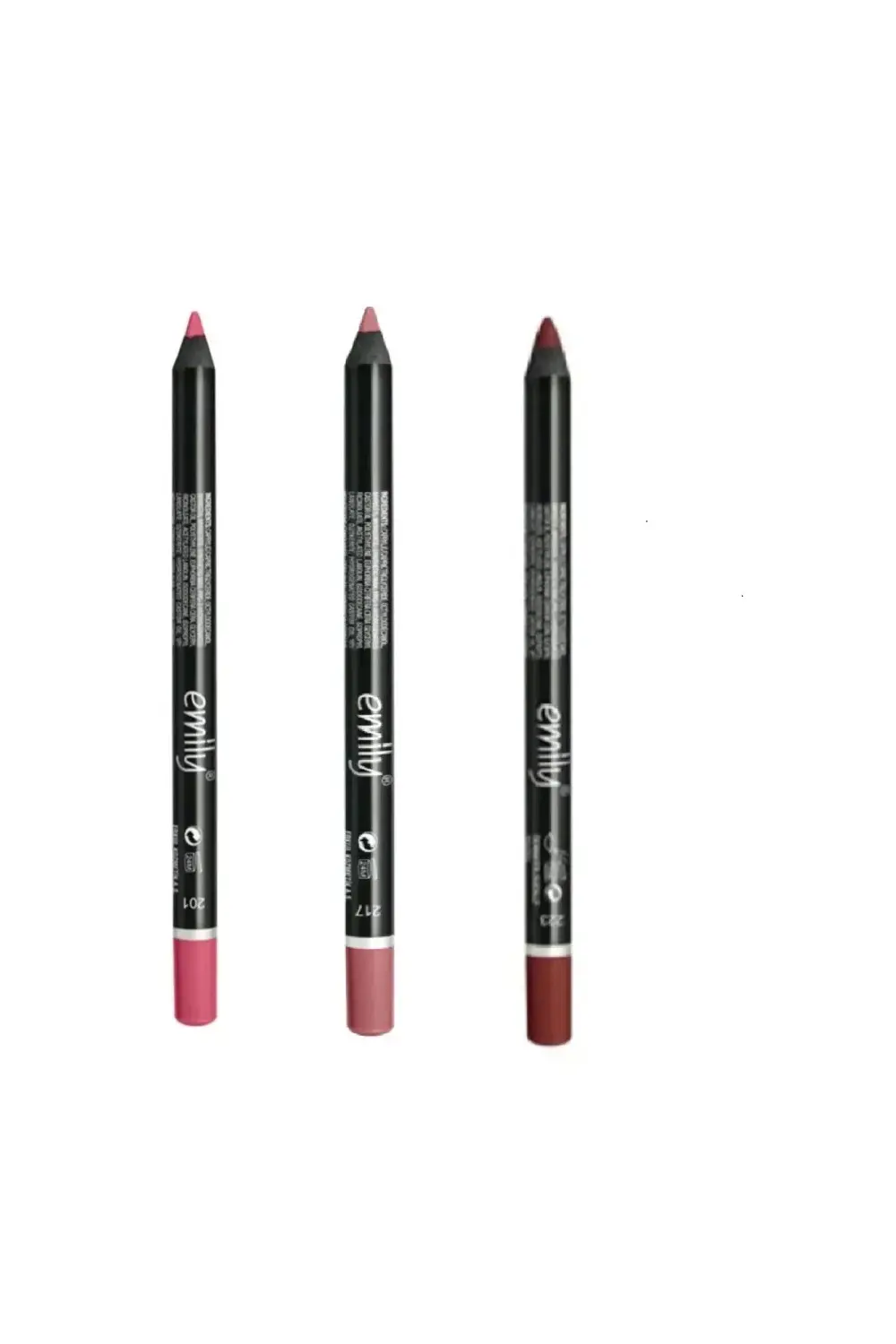 EMİLY 3'LÜ DUDAK KALEMİ NO: 201-217-223