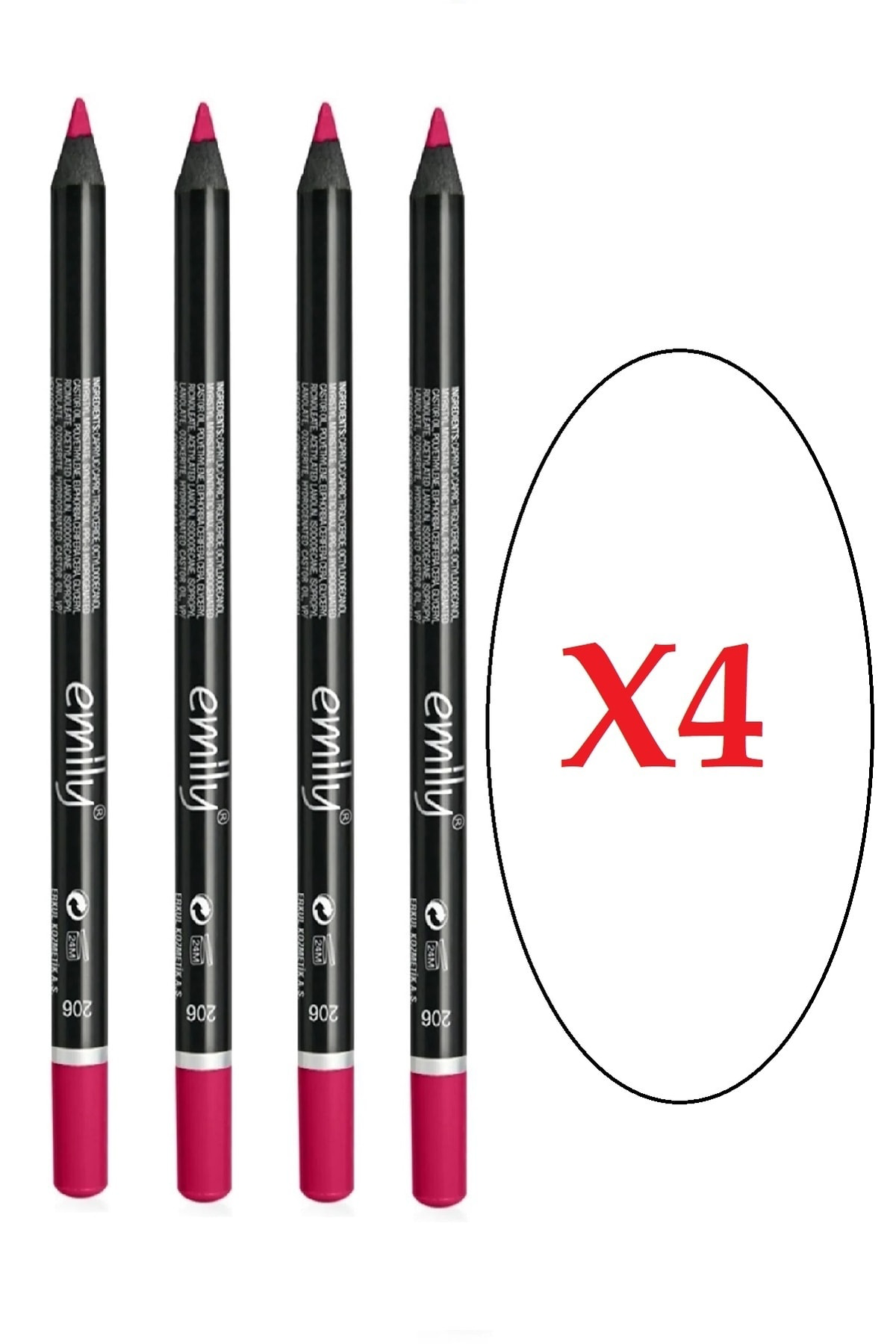 Emily Dudak Kalemi Vişne Çürüğü No.206 X 4 Adet