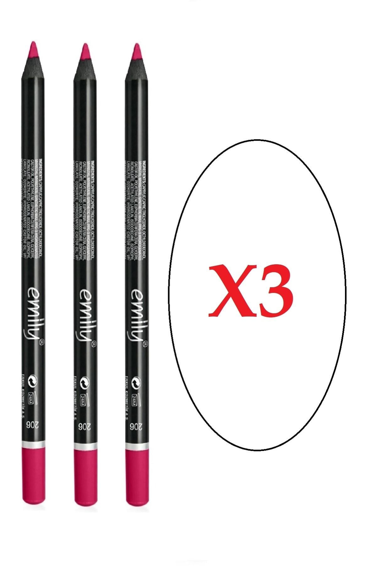 Emily Dudak Kalemi Vişne Çürüğü No.206 X 3 Adet