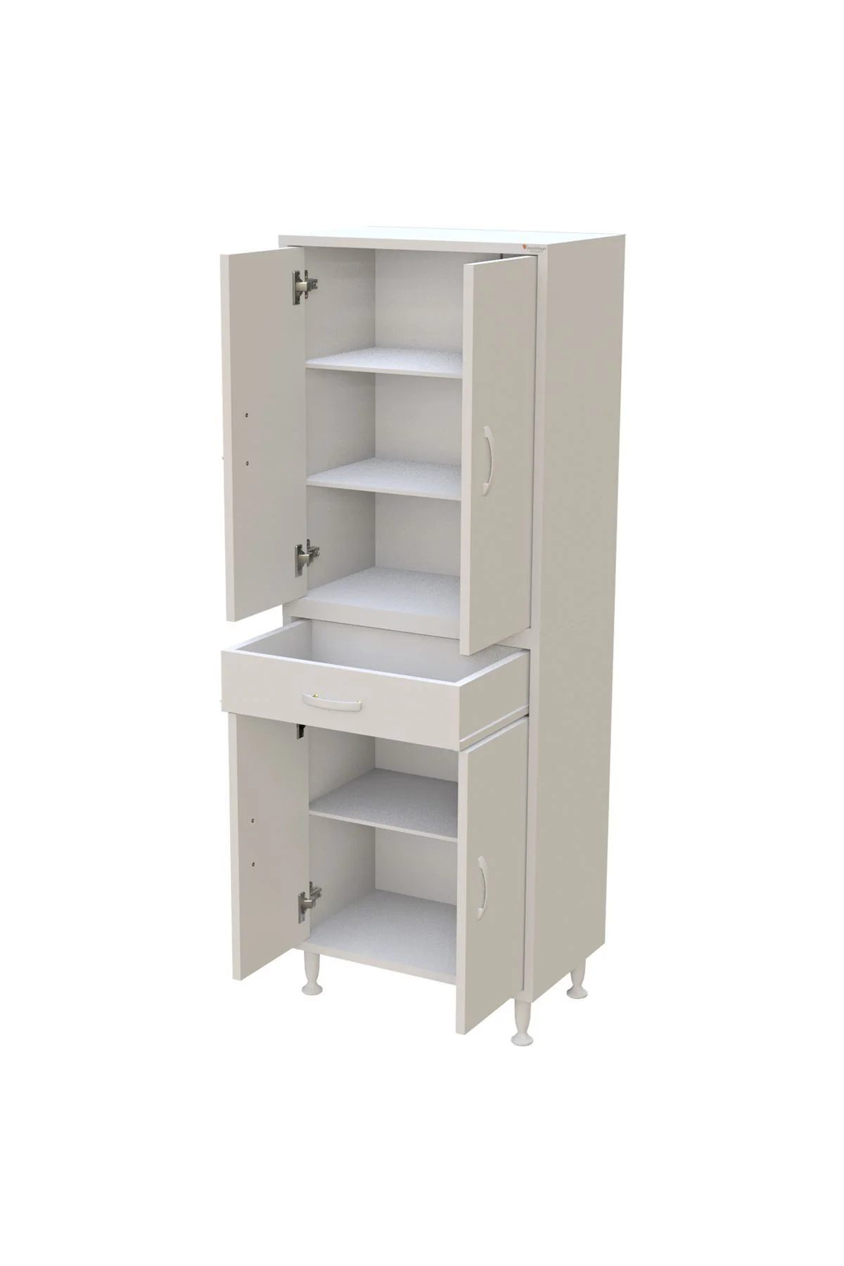 Emir Era 55 X 170,4 X 32,5 Cm Mutfak Dolabı 4 Kapaklı Tek Çekmece