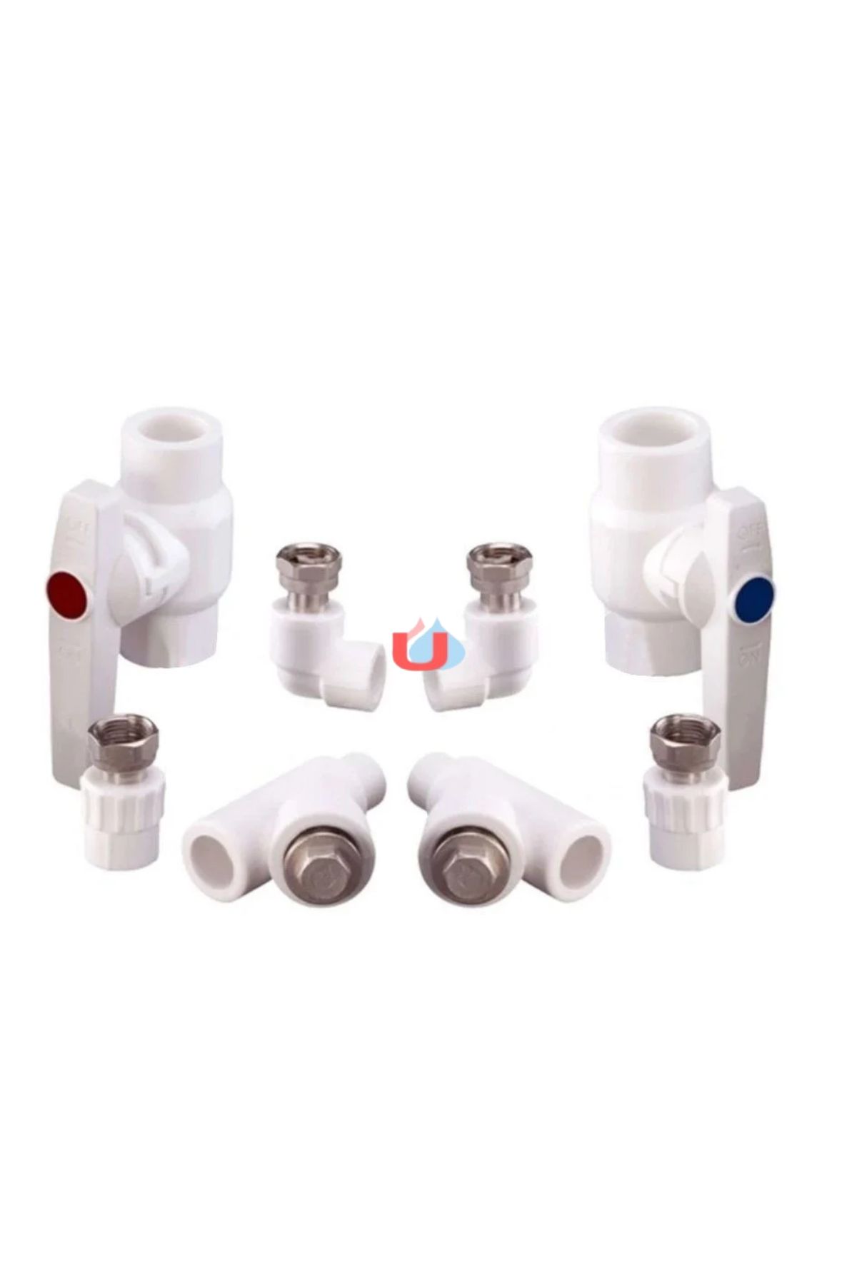 Emirplast  Kombi Alt Bağlantı Montaj Seti Dirsekli Pp 8`Li Paket