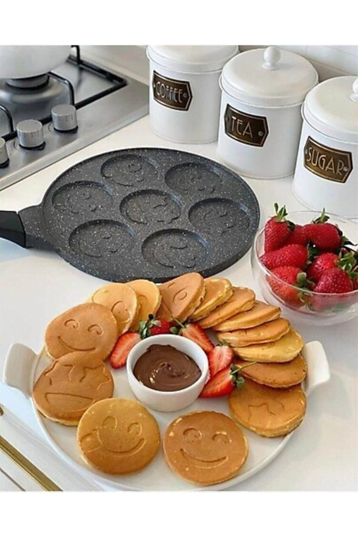 Emoji Döküm Granit Pankek Tava 28cm