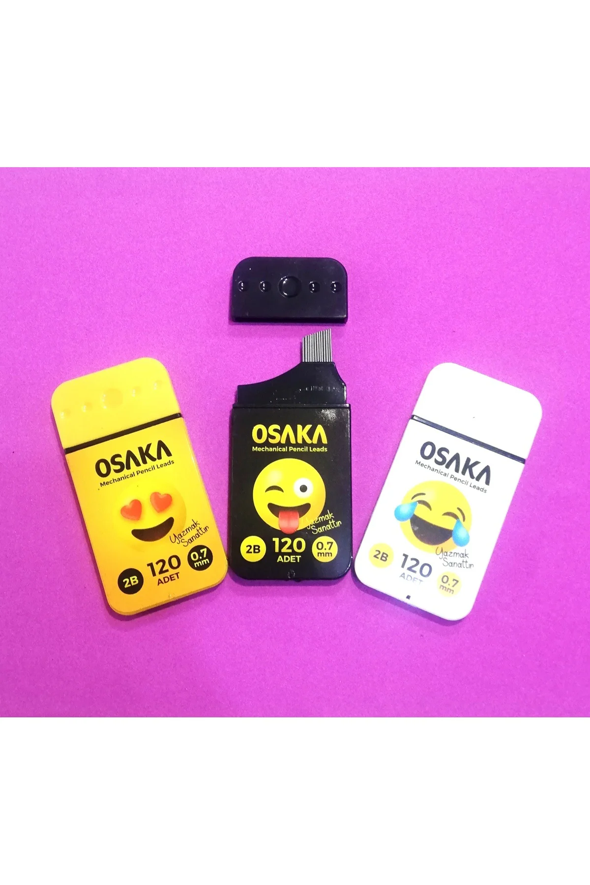 Emojili 120 li 2b Kalem Ucu 75 mm 0.7 mm 3lü Set