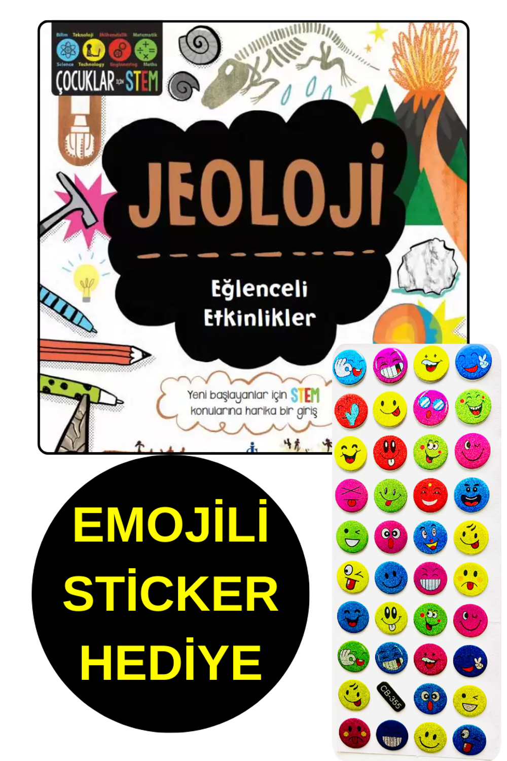 EMOJİLİ  STİCKER HEDİYE - JEOLOJİ  - EĞLENCELİ ETKİNLİKLER - ÇOCU