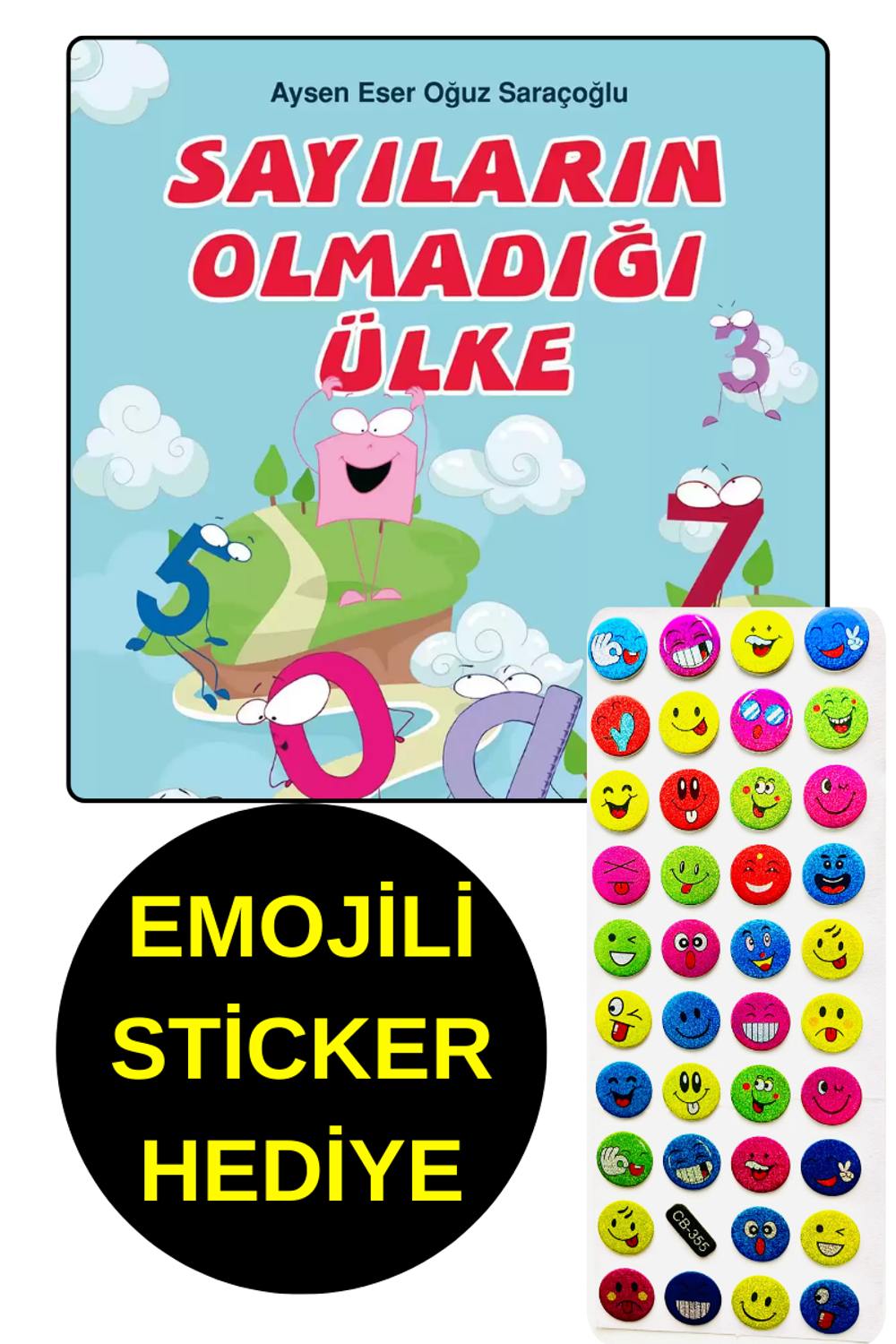 EMOJİLİ  STİCKER HEDİYE  - OKUL ÖNCESİ RESİMLİ KİTAPLAR -  SAYILA