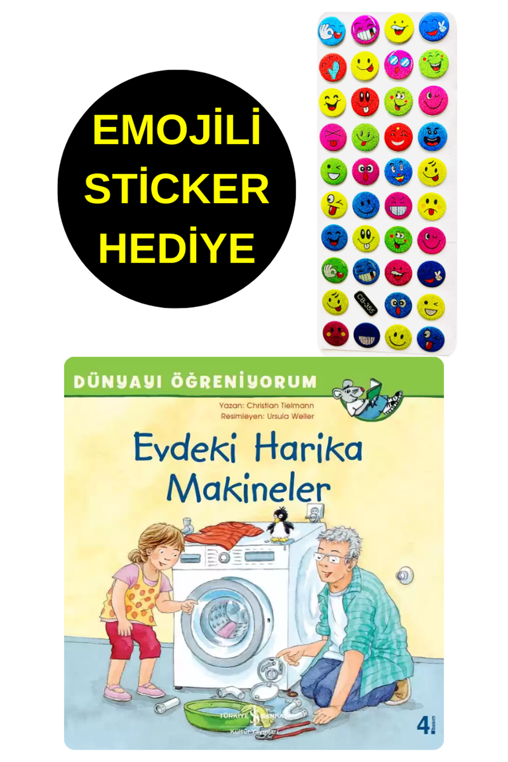 EMOJİLİ STİCKER HEDİYE - OKUL ÖNCESİ RESİMLİ KİTAPLAR - EVDEKİ EMOJİLİ STİCKER HEDİYE - OKUL ÖNCESİ RESİMLİ KİTAPLAR - EVDEKİ