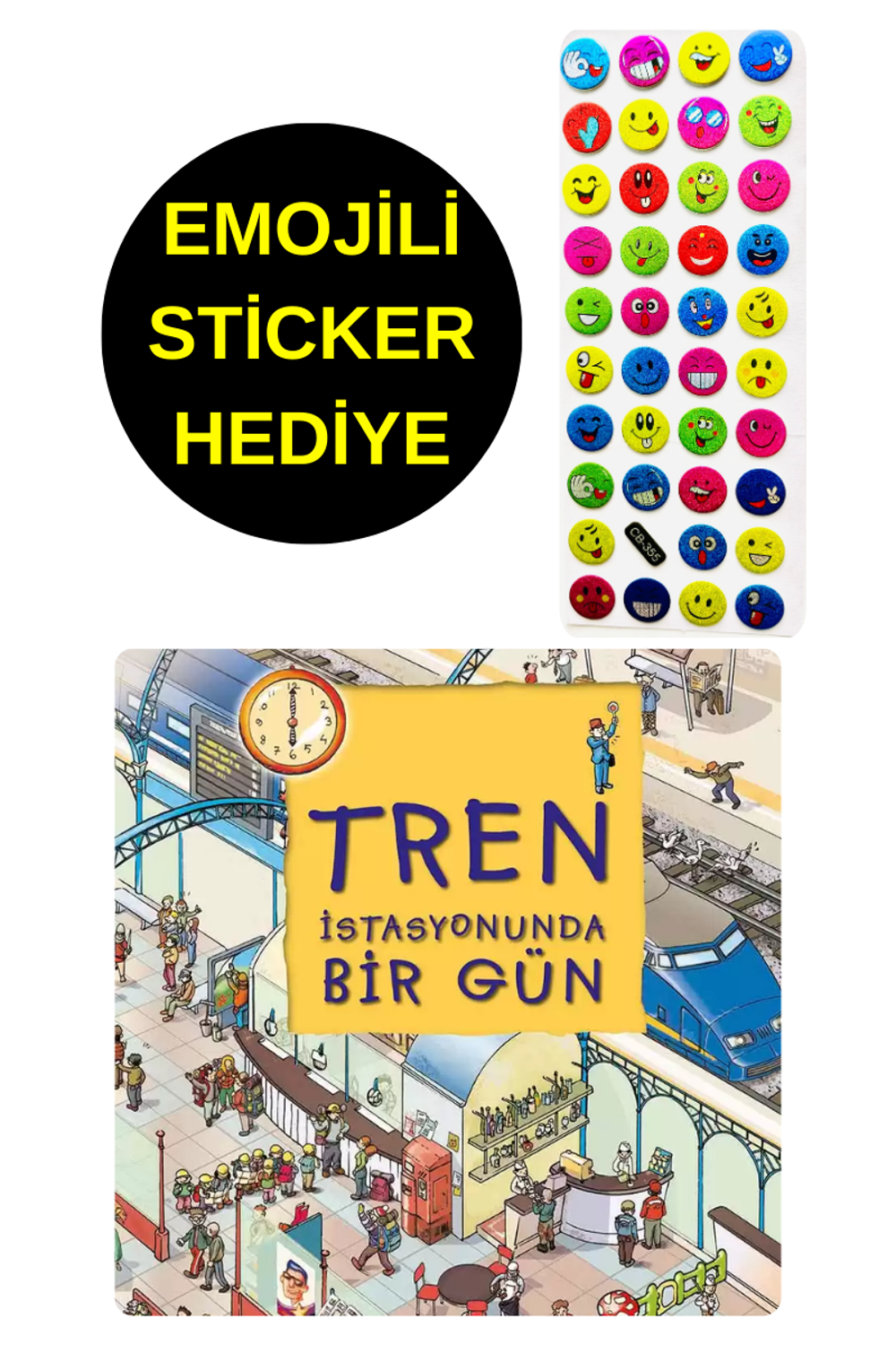 EMOJİLİ STİCKER HEDİYE - OKUL ÖNCESİ RESİMLİ KİTAPLAR - TREN İ EMOJİLİ STİCKER HEDİYE - OKUL ÖNCESİ RESİMLİ KİTAPLAR - TREN İ