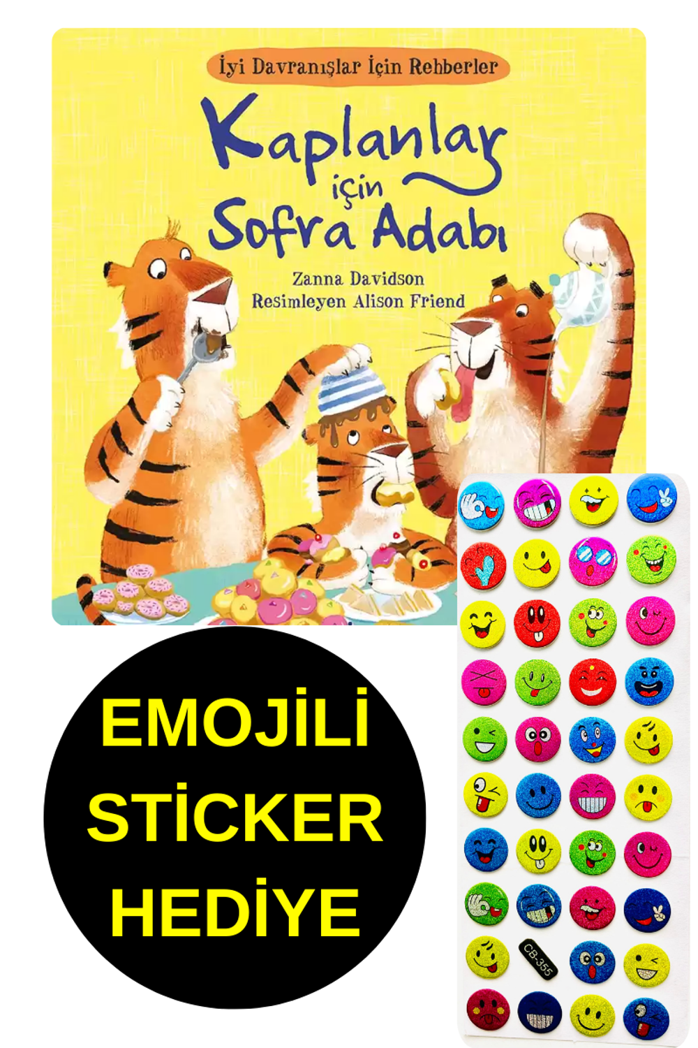 EMOJİLİ STİCKER HEDİYE - OKUL ÖNCESİ RESİMLİ KİTAPLAR - KAPLAN EMOJİLİ STİCKER HEDİYE - OKUL ÖNCESİ RESİMLİ KİTAPLAR - KAPLAN