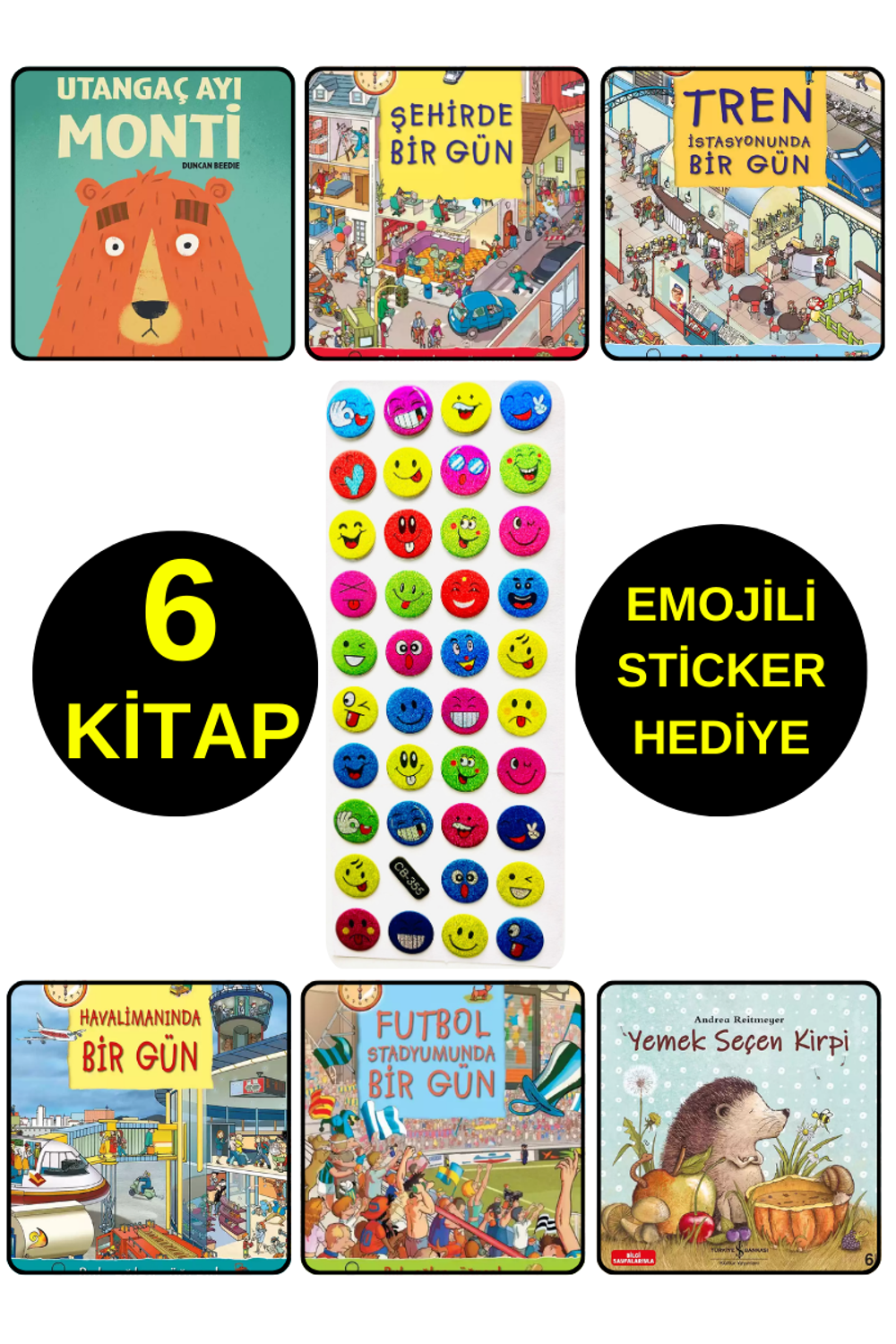 EMOJİLİ STİCKER HEDİYE - OKUL ÖNCESİ RESİMLİ KİTAPLAR - UTANGAÇ EMOJİLİ STİCKER HEDİYE - OKUL ÖNCESİ RESİMLİ KİTAPLAR - UTANGAÇ