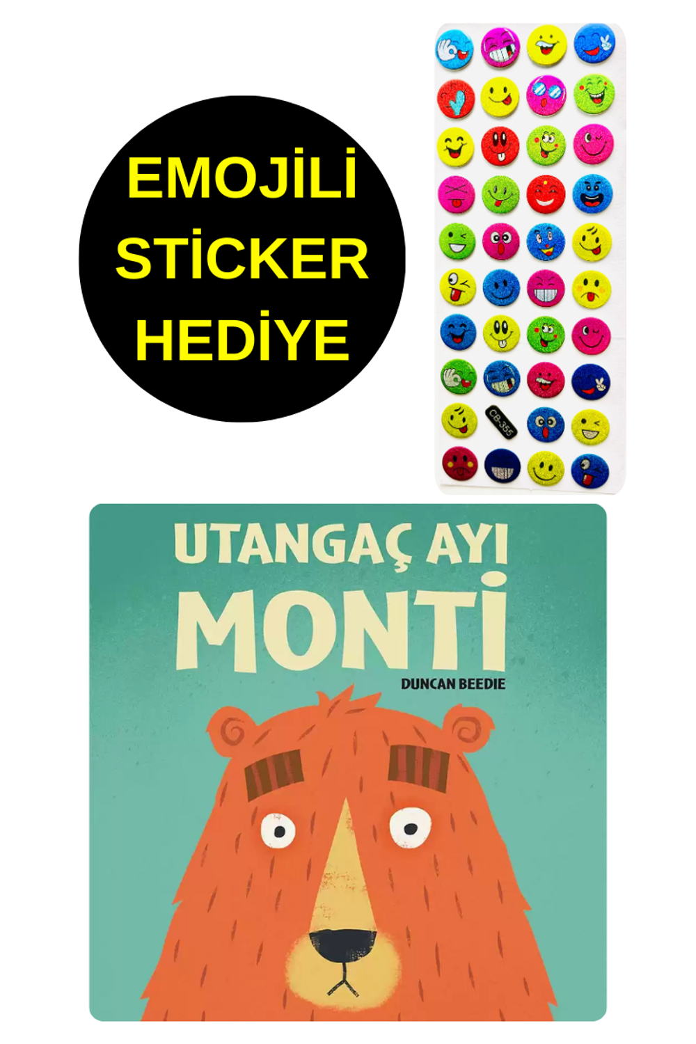 EMOJİLİ  STİCKER HEDİYE  - OKUL ÖNCESİ RESİMLİ KİTAPLAR  - UTANGA