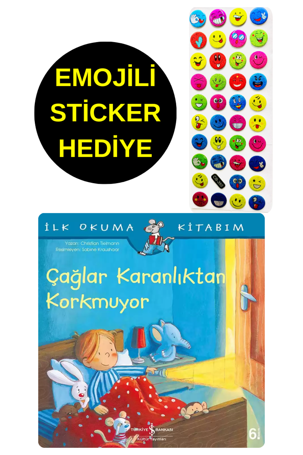 EMOJİLİ  STİCKER HEDİYE  - OKUL ÖNCESİ RESİMLİ KİTAPLAR  - ÇAĞLAR