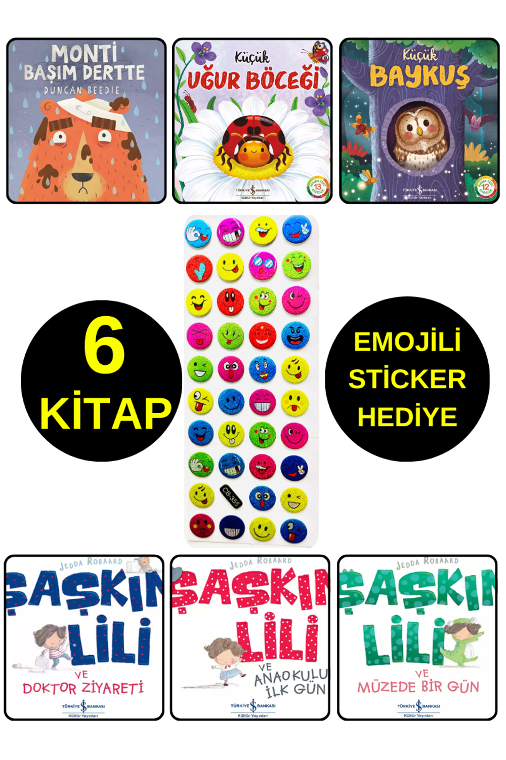 EMOJİLİ STİCKER HEDİYE - OKUL ÖNCESİ RESİMLİ KİTAPLAR - MONTİ EMOJİLİ STİCKER HEDİYE - OKUL ÖNCESİ RESİMLİ KİTAPLAR - MONTİ