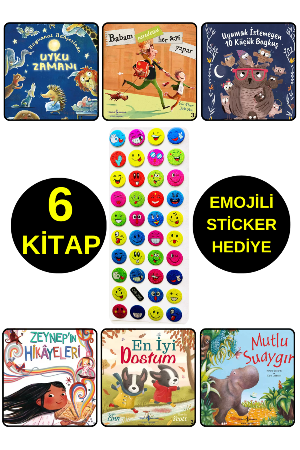 EMOJİLİ STİCKER HEDİYE - OKUL ÖNCESİ RESİMLİ KİTAPLAR - HAYVAN EMOJİLİ STİCKER HEDİYE - OKUL ÖNCESİ RESİMLİ KİTAPLAR - HAYVAN