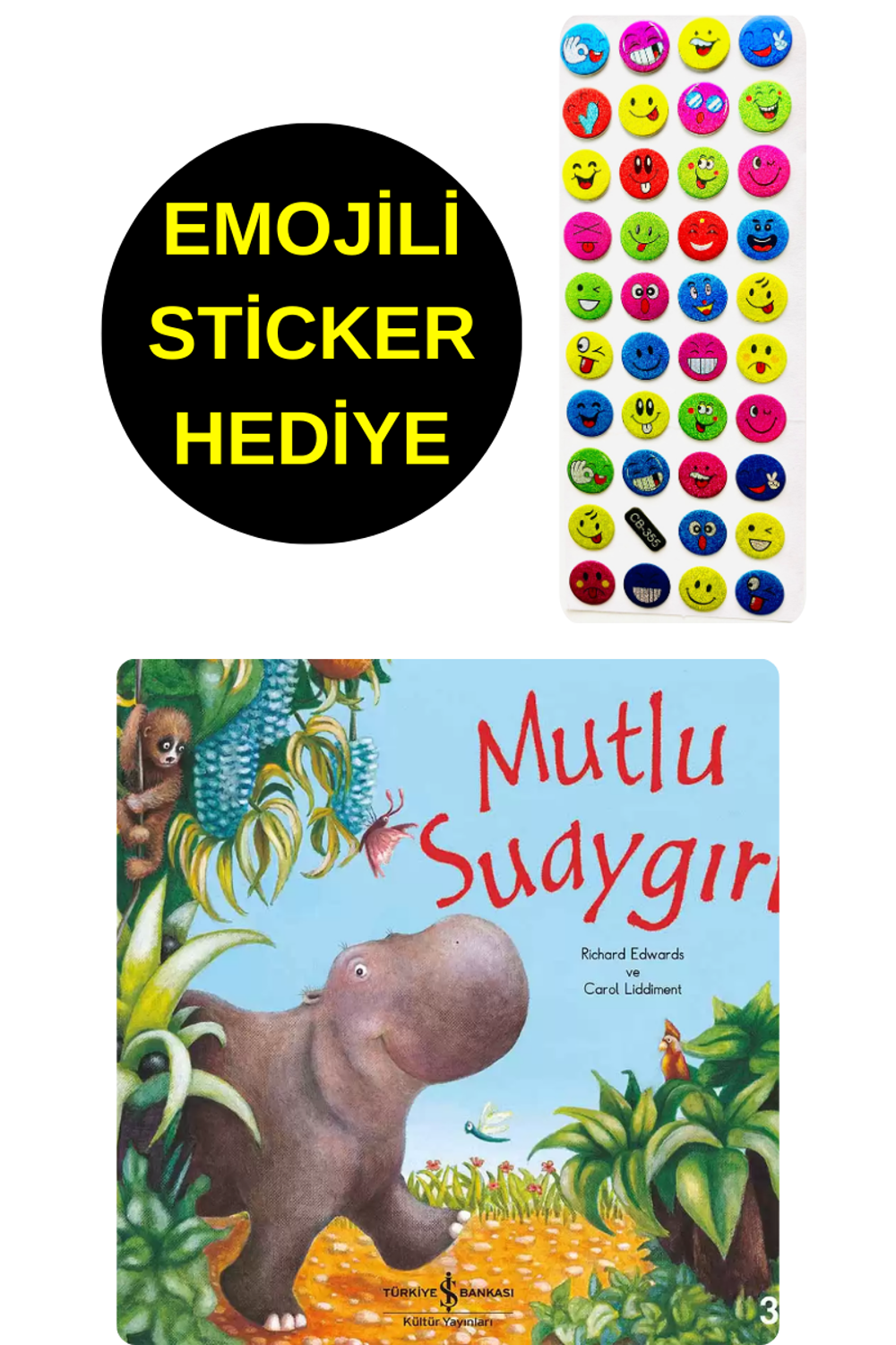 EMOJİLİ STİCKER HEDİYE - OKUL ÖNCESİ RESİMLİ KİTAPLAR - MUTLU EMOJİLİ STİCKER HEDİYE - OKUL ÖNCESİ RESİMLİ KİTAPLAR - MUTLU