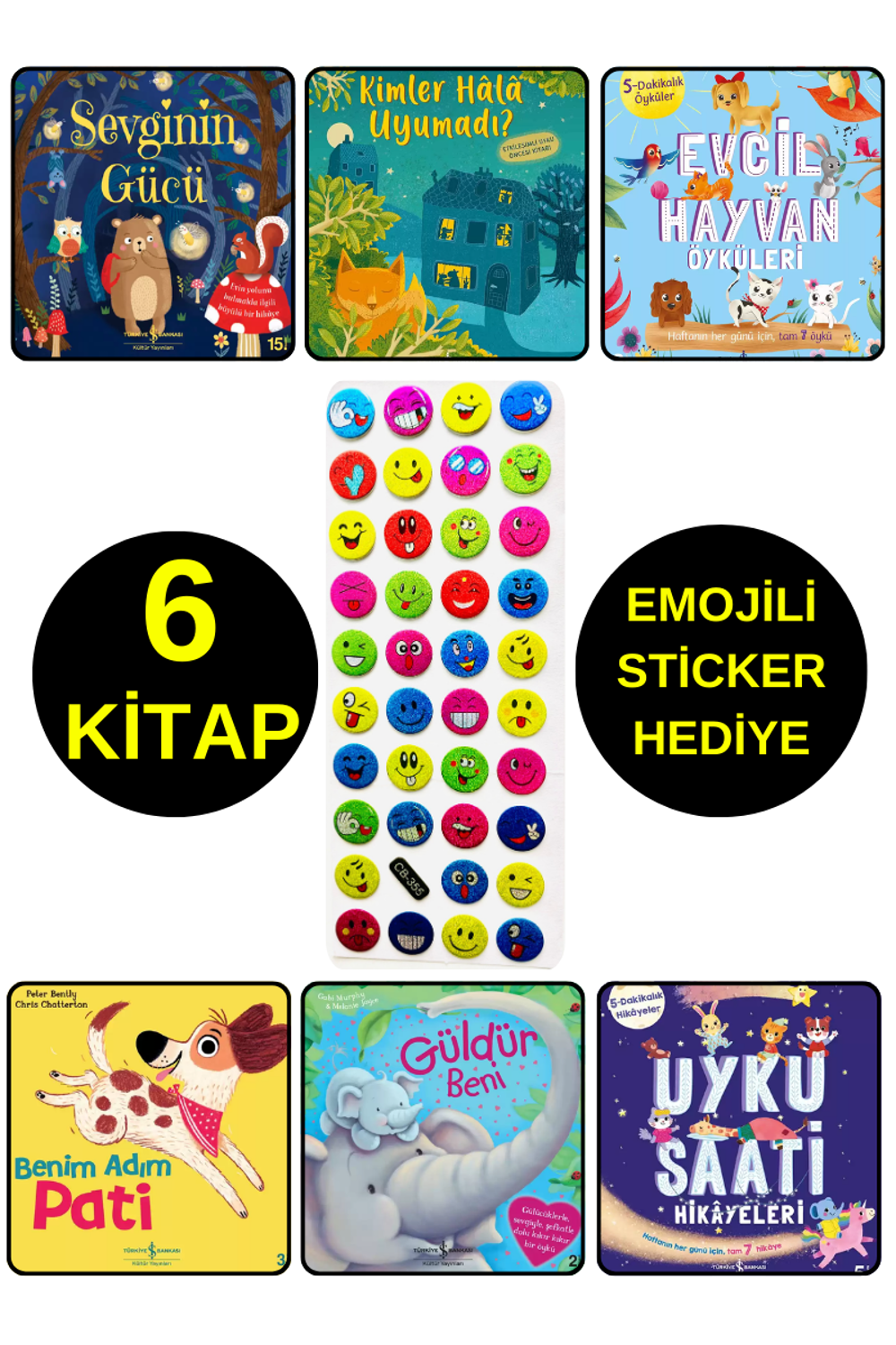 EMOJİLİ  STİCKER HEDİYE  - OKUL ÖNCESİ RESİMLİ KİTAPLAR - SEVGİNİ