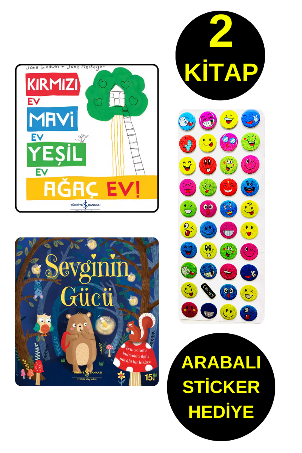EMOJİLİ  STİCKER HEDİYE  - OKUL ÖNCESİ RESİMLİ KİTAPLAR  - KIRMIZ