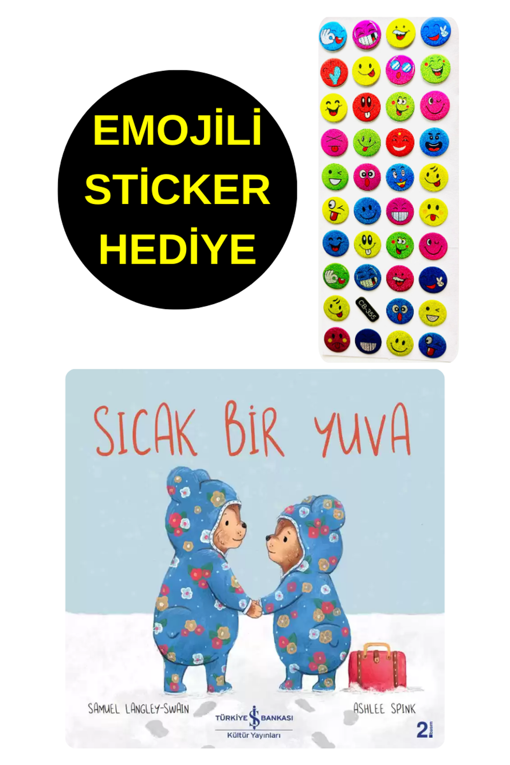 EMOJİLİ  STİCKER HEDİYE  - OKUL ÖNCESİ RESİMLİ KİTAPLAR  - SICAK 