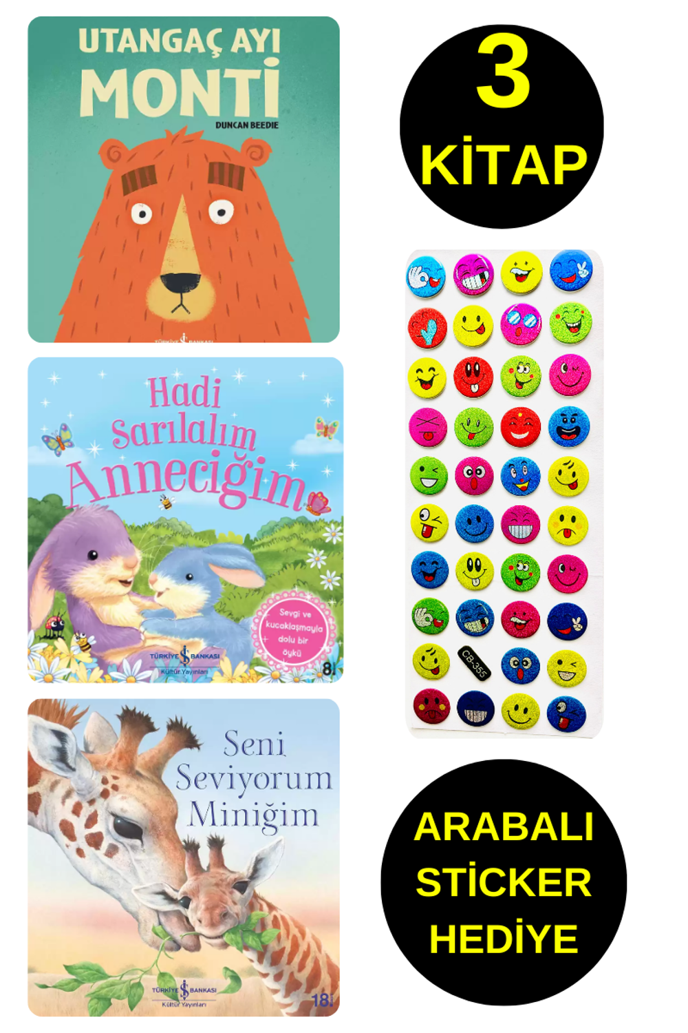 EMOJİLİ  STİCKER HEDİYE  - OKUL ÖNCESİ RESİMLİ KİTAPLAR  - UTANGA