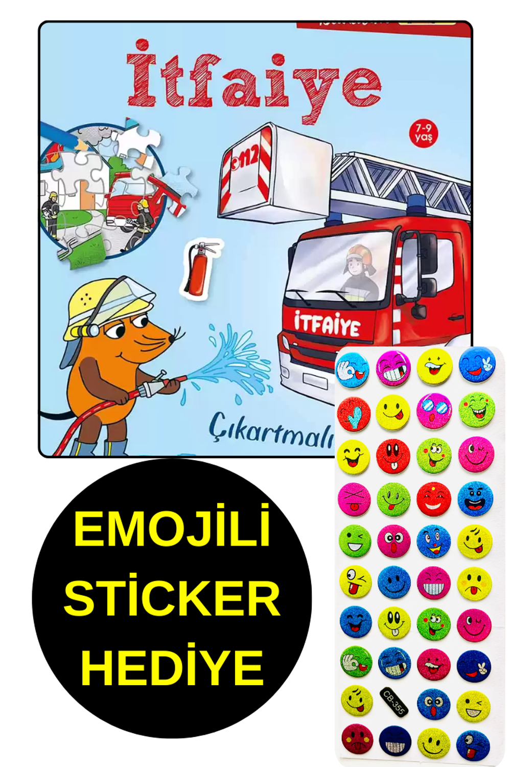 EMOJİLİ  STİCKER HEDİYE  - OKUL ÖNCESİ RESİMLİ KİTAPLAR -  İTFAİY