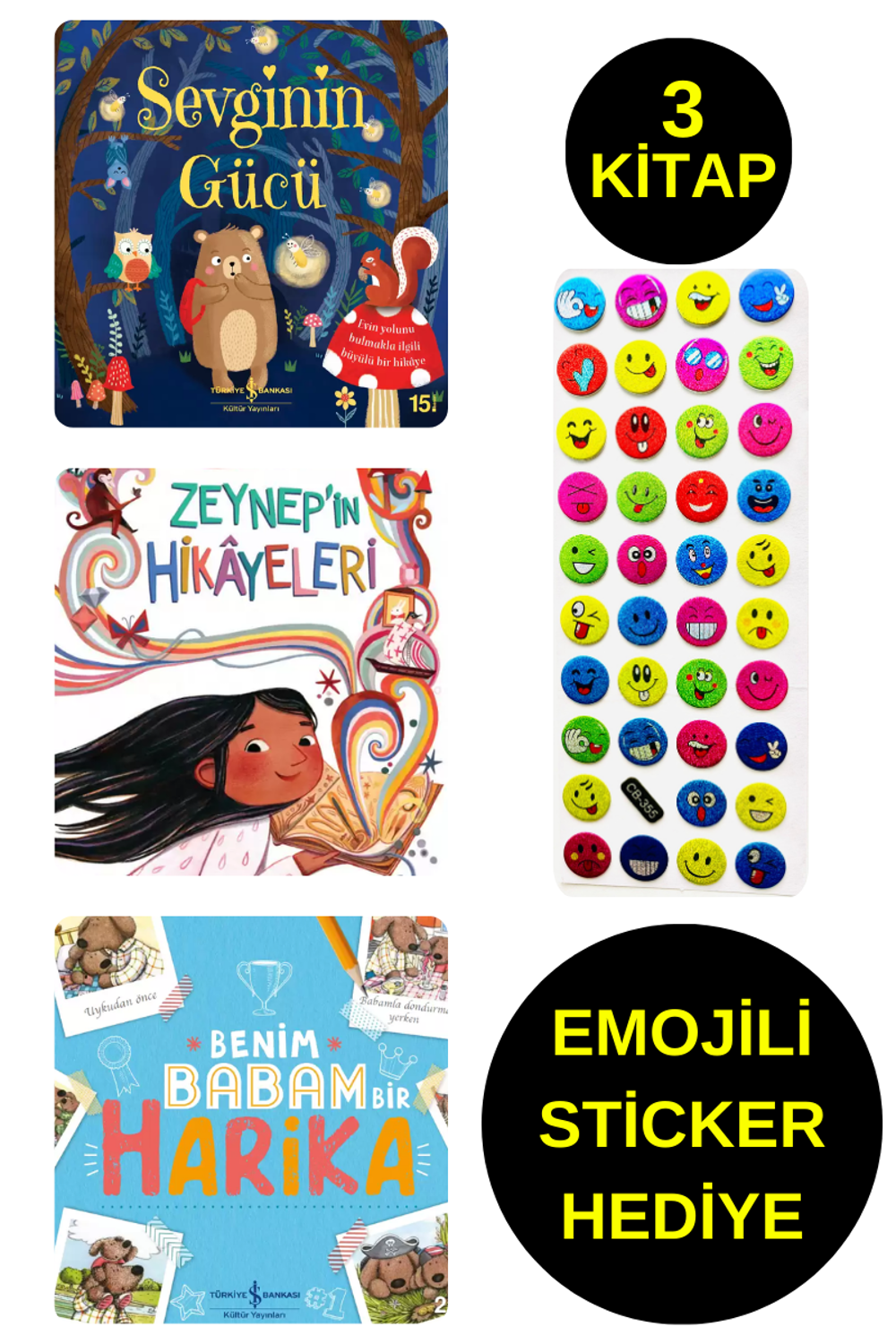 EMOJİLİ  STİCKER HEDİYE  - OKUL ÖNCESİ RESİMLİ KİTAPLAR  - SEVGİN