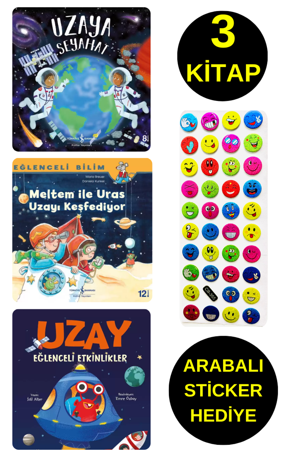 EMOJİLİ STİCKER HEDİYE - OKUL ÖNCESİ RESİMLİ KİTAPLAR - UZAYA EMOJİLİ STİCKER HEDİYE - OKUL ÖNCESİ RESİMLİ KİTAPLAR - UZAYA