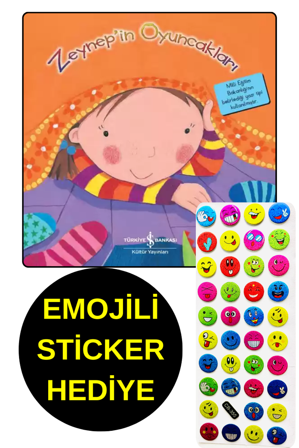 EMOJİLİ  STİCKER HEDİYE  - OKUL ÖNCESİ RESİMLİ KİTAPLAR - ZEYNEP'