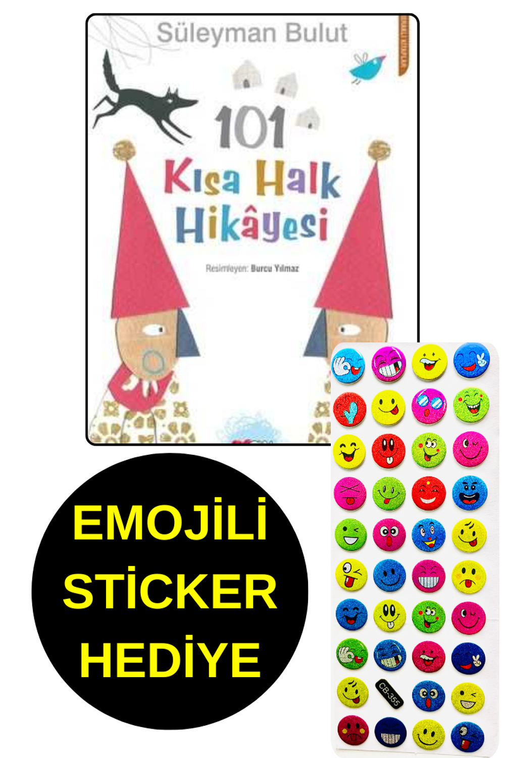 EMOJİLİ  STİCKER HEDİYE  - OKUL ÖNCESİ RESİMLİ KİTAPLAR  - 101 KI