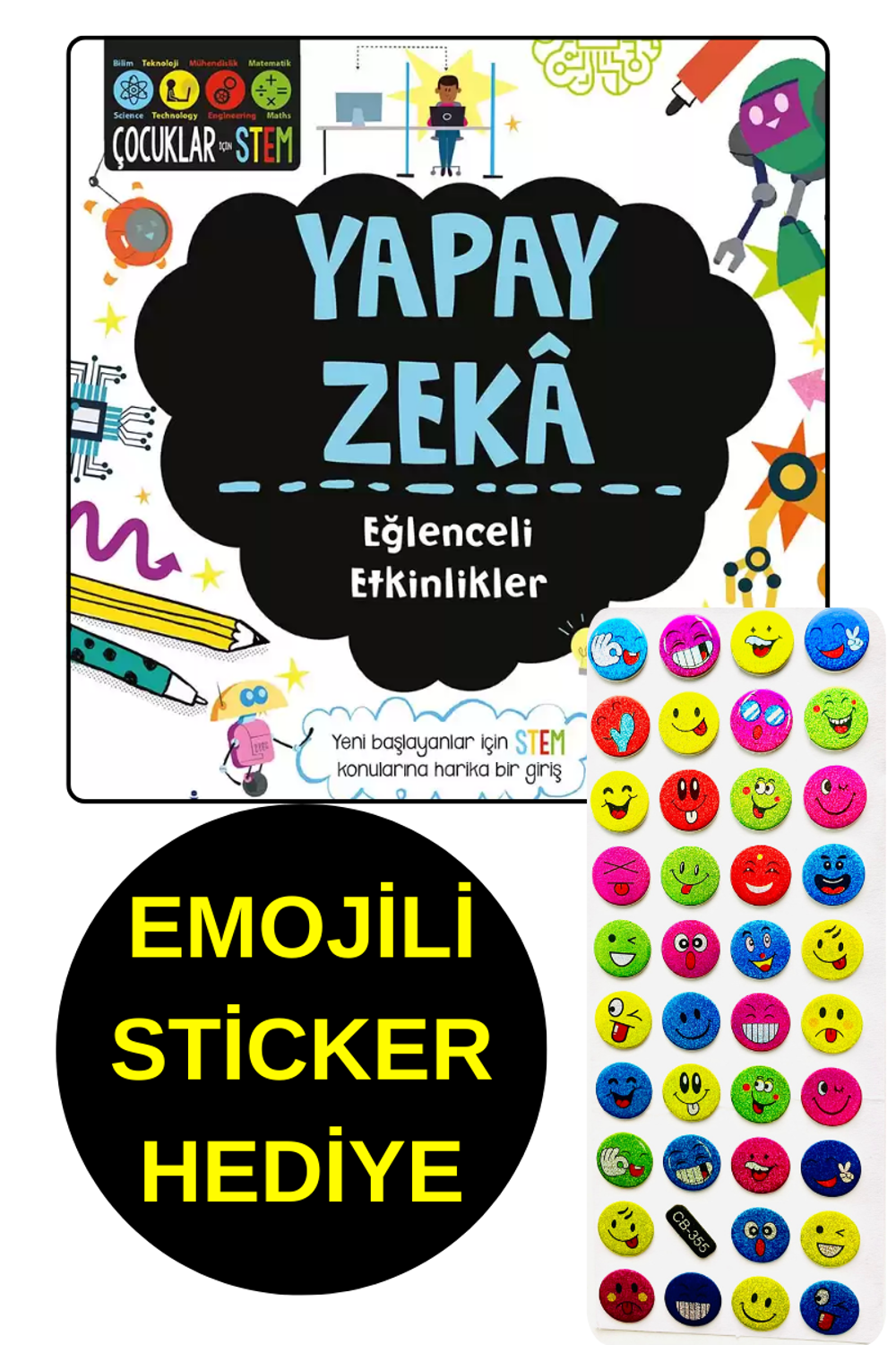 EMOJİLİ  STİCKER HEDİYE - YAPAY ZEKA - EĞLENCELİ ETKİNLİKLER - ÇO