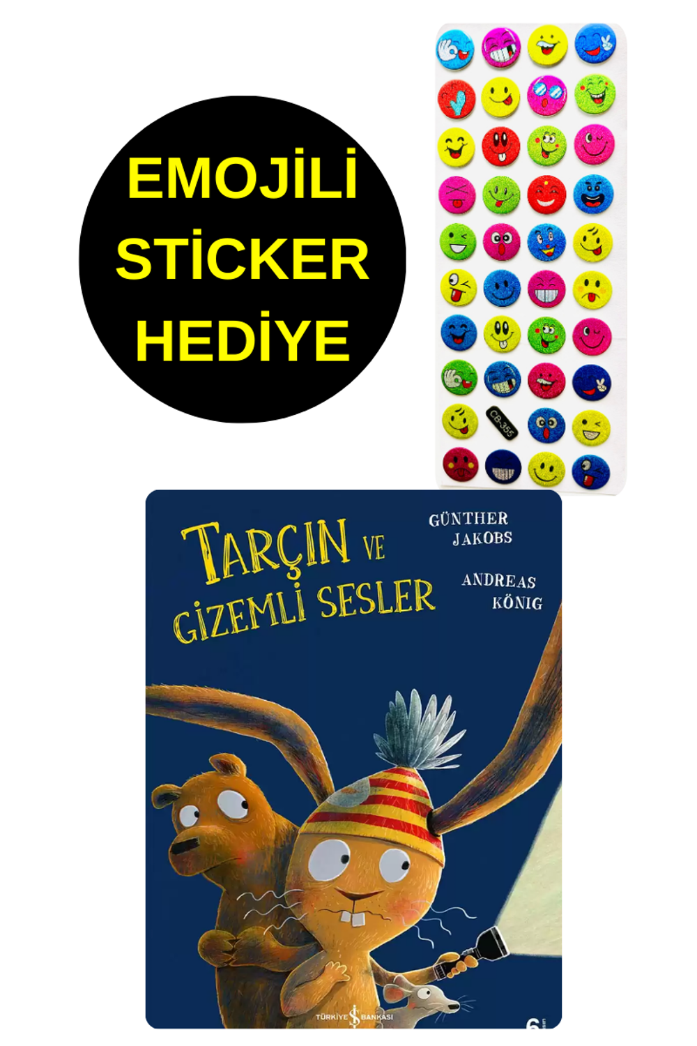 EMOJİLİ STİCKER HEDİYELİ - OKUL ÖNCESİ RESİMLİ KİTAPLAR MASAL - T