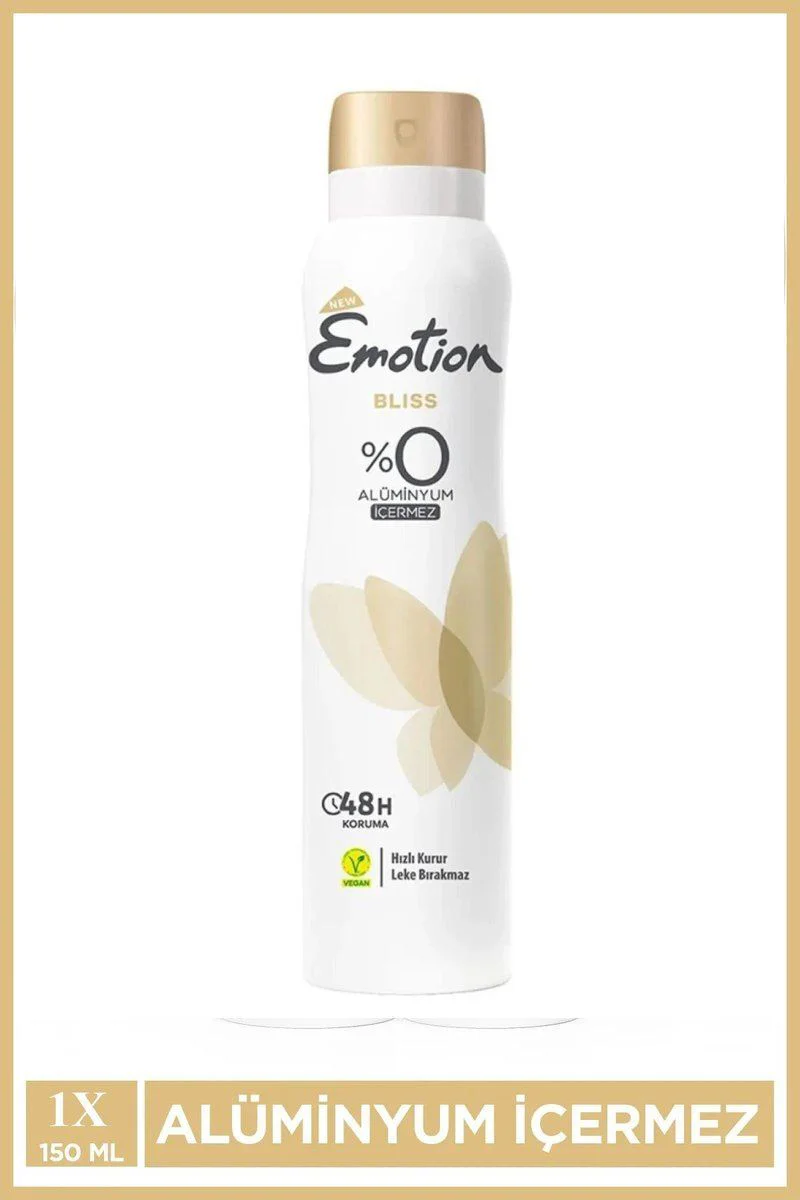 Emotion Bliss Vegan Deodorant 150ml – Alüminsyumsuz, Hızlı Kuruyan, Leke Bırakmaz Fiyatı, Yorumları ve Özellikleri