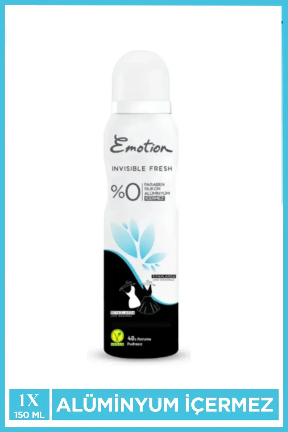 Emotion Invisible Fresh Black & White Kadın Deodorant 150ml Vegan