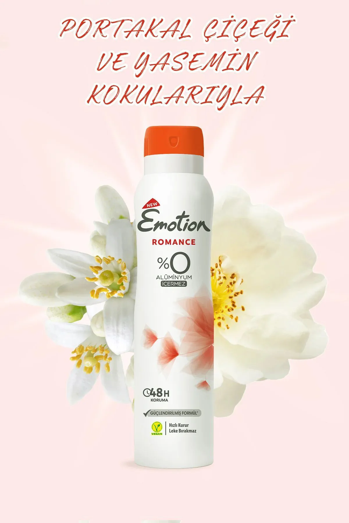 Emotion Romance Kadın Vegan Deodorant 150 Ml Hızlı Kurur, Leke Bı