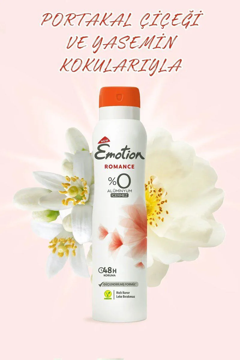 Emotion Romance Kadın Vegan Deodorant 150 Ml – Hızlı Kurur, Leke Bırakmaz Fiyatı, Yorumları ve Özellikleri