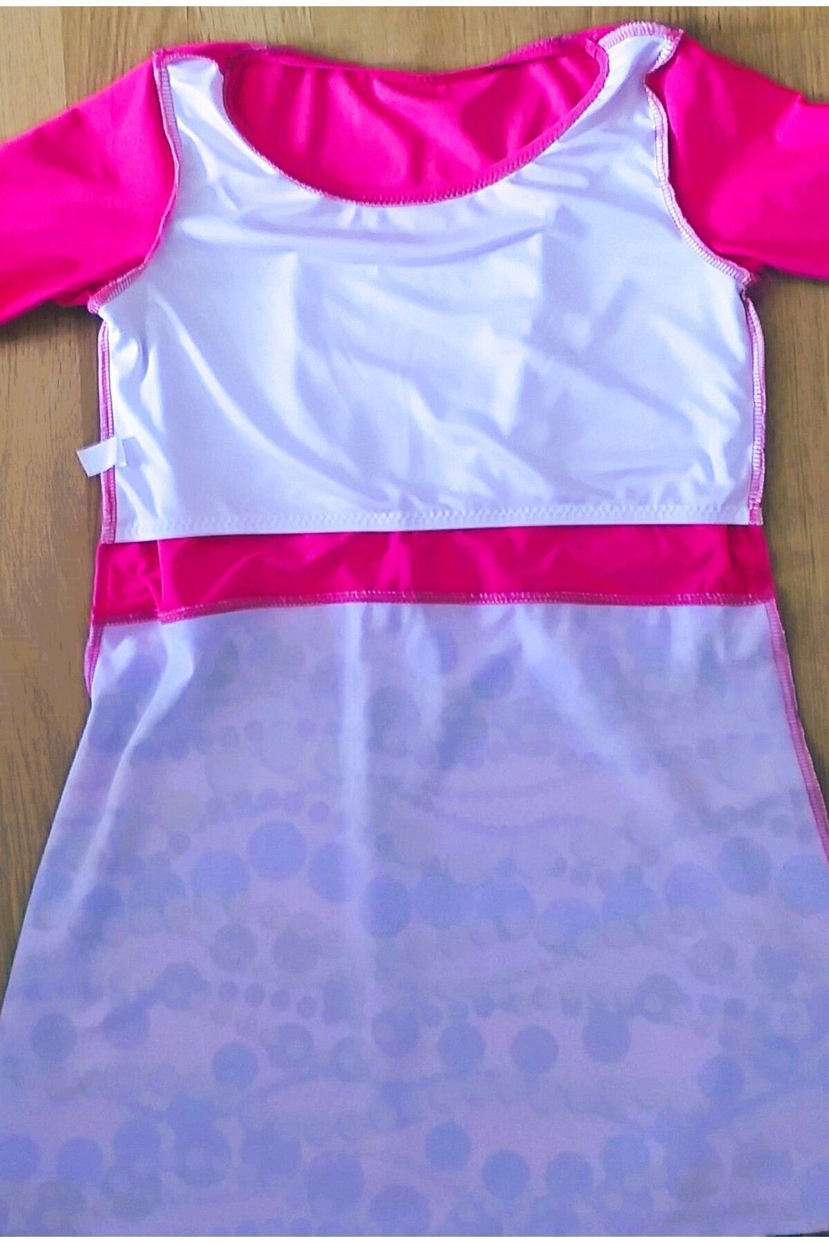 Asmay Emprime Kiz Çocuk Kisa Kol Kisa Taytli Mayo Fuşya Pembe